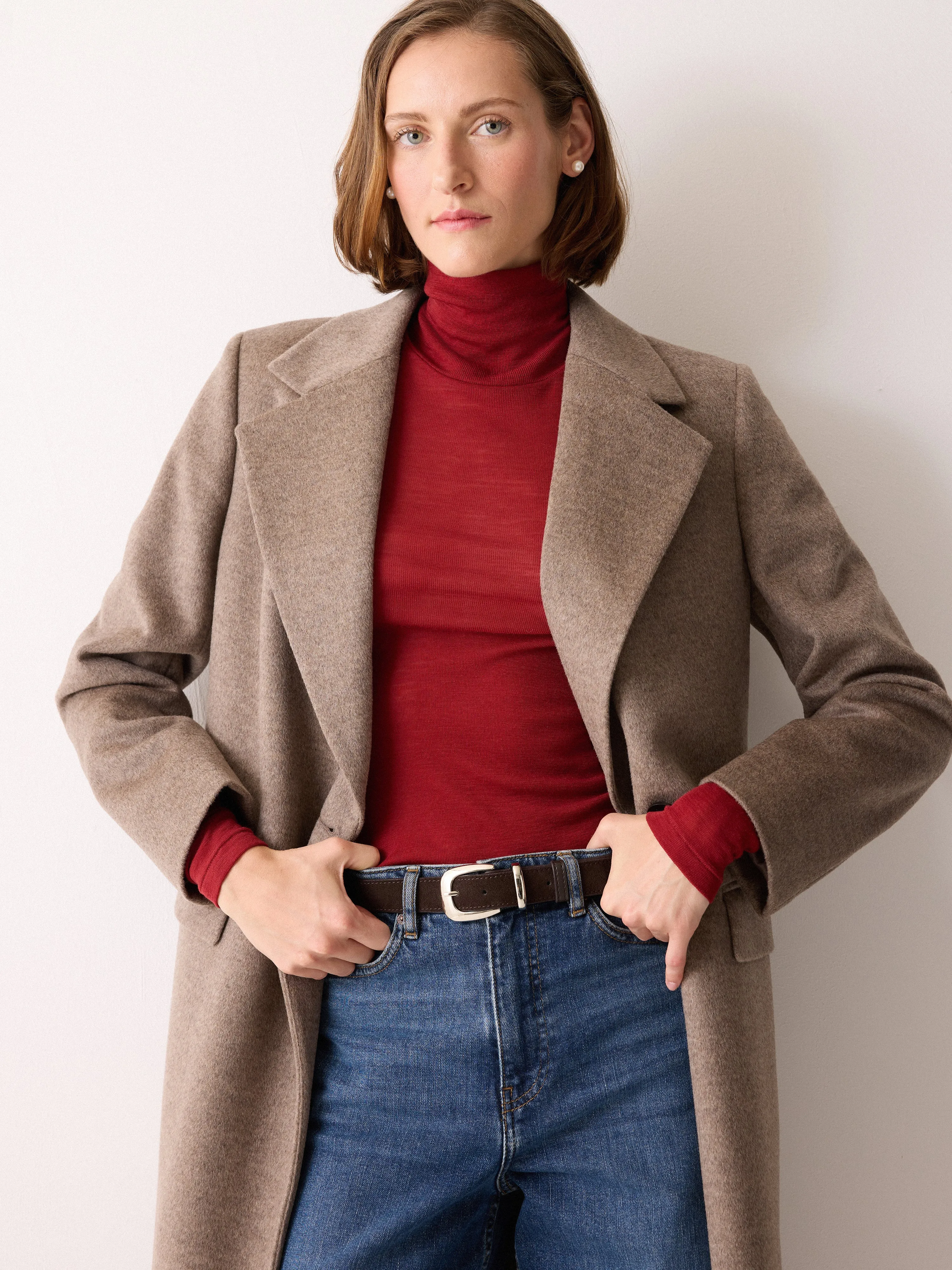 Suede Western belt | Chocolate sold by Jigsaw