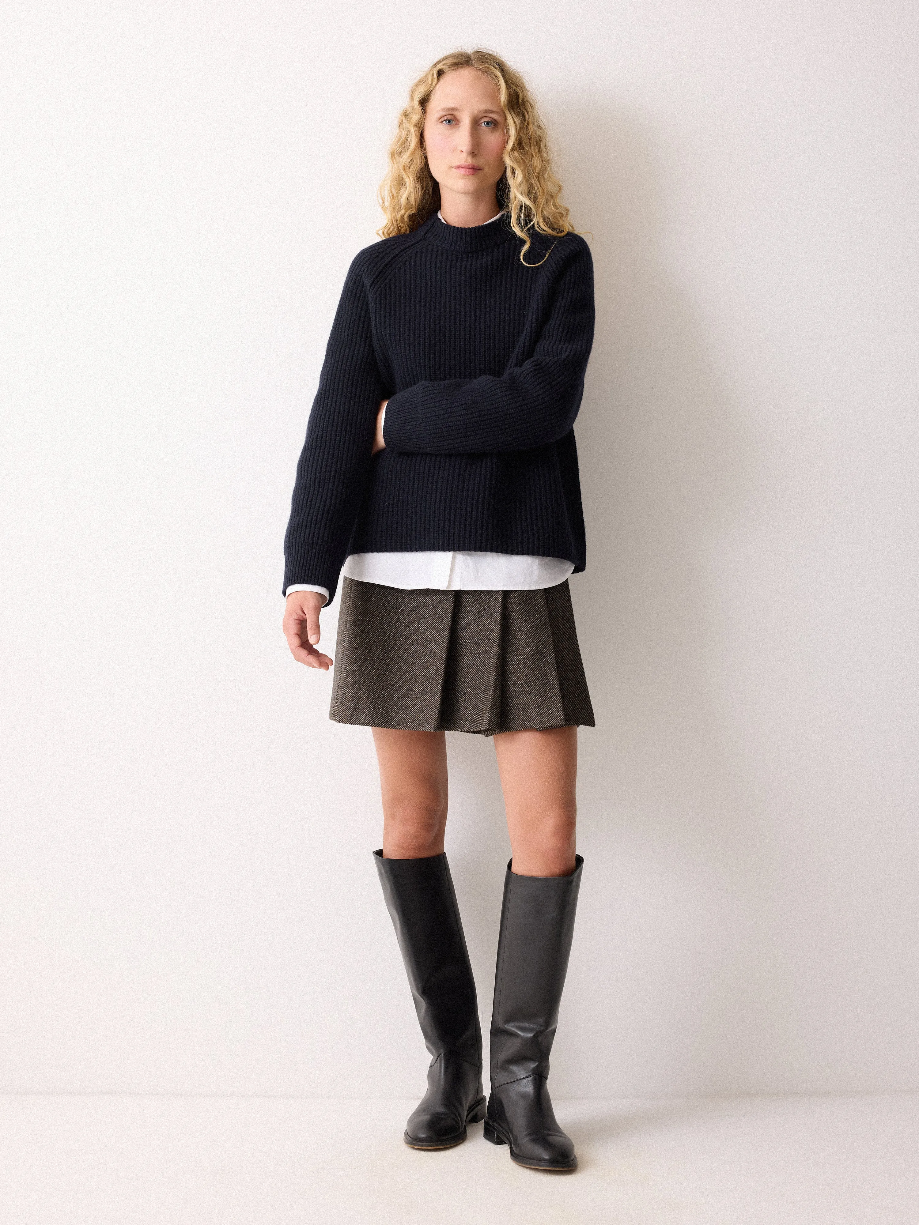 Fishermans Rib Crew Jumper | Navy sold by Jigsaw product image thumbnail 2