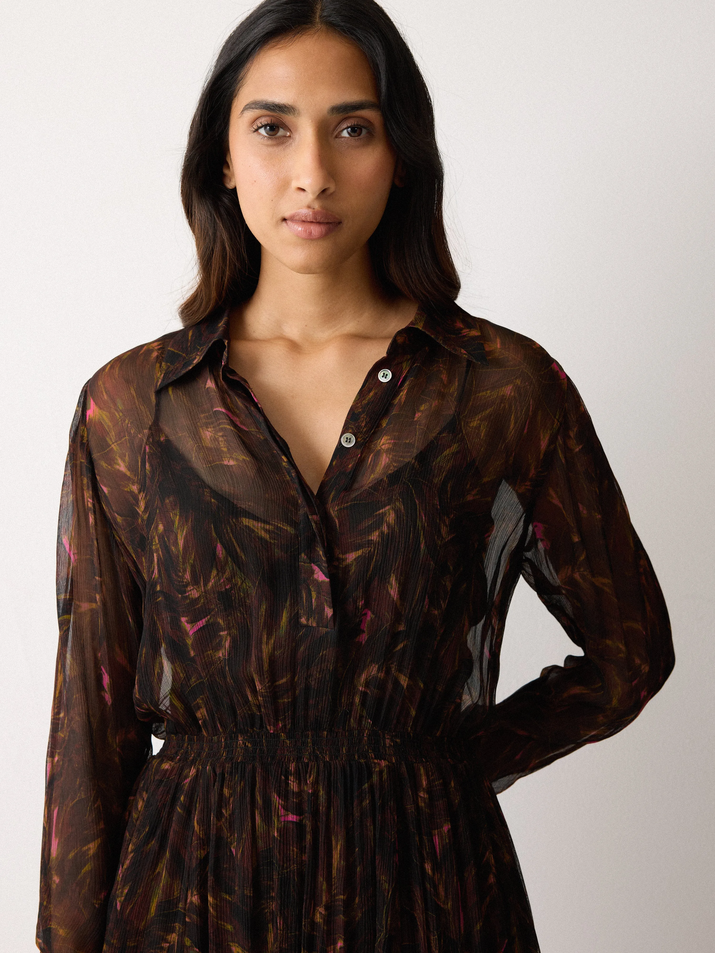 Wild Feather Shirt Dress | Brown sold by Jigsaw product image thumbnail 2