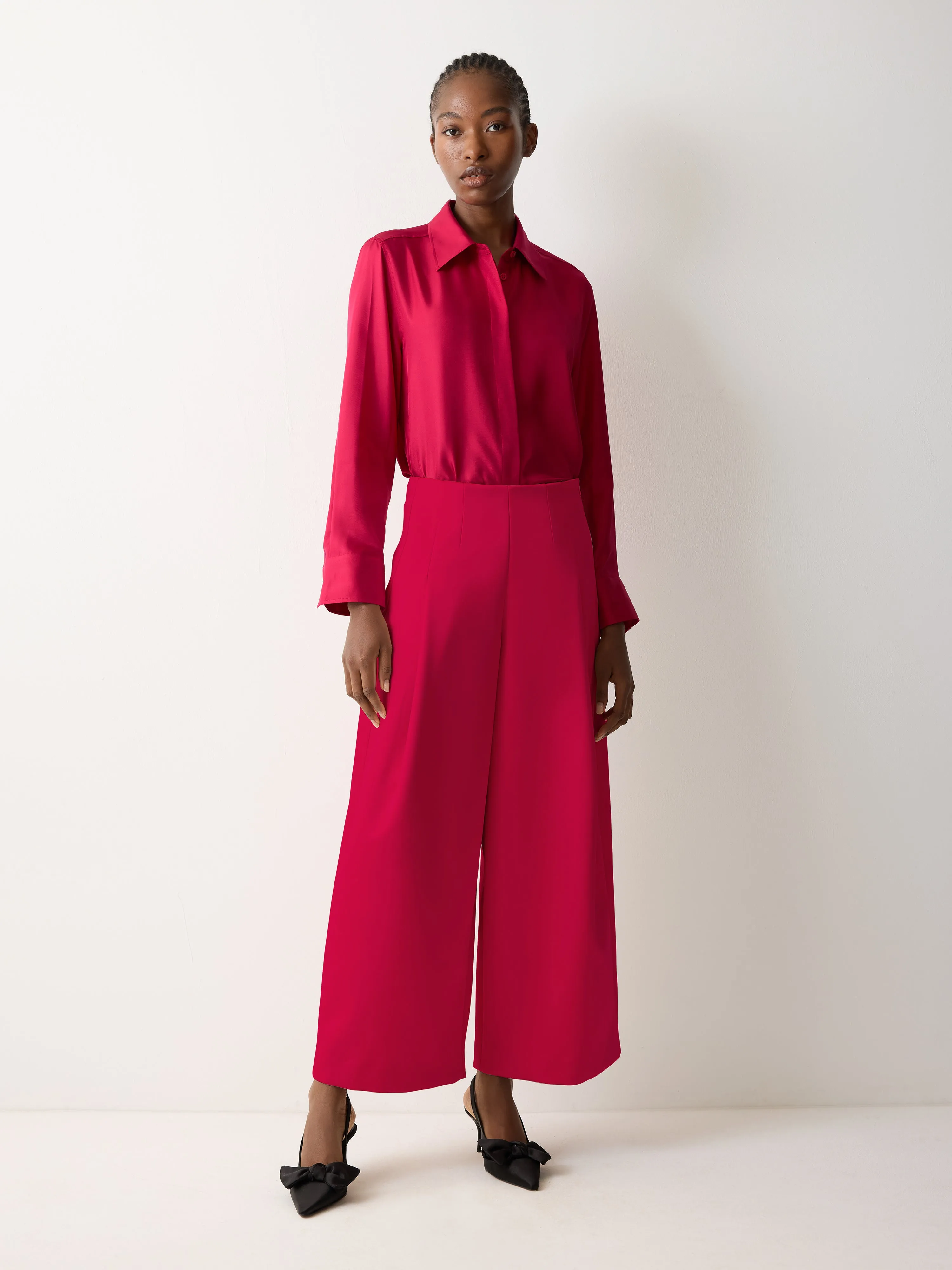 Silk Twill Classic Shirt | Pink sold by Jigsaw product image thumbnail 3