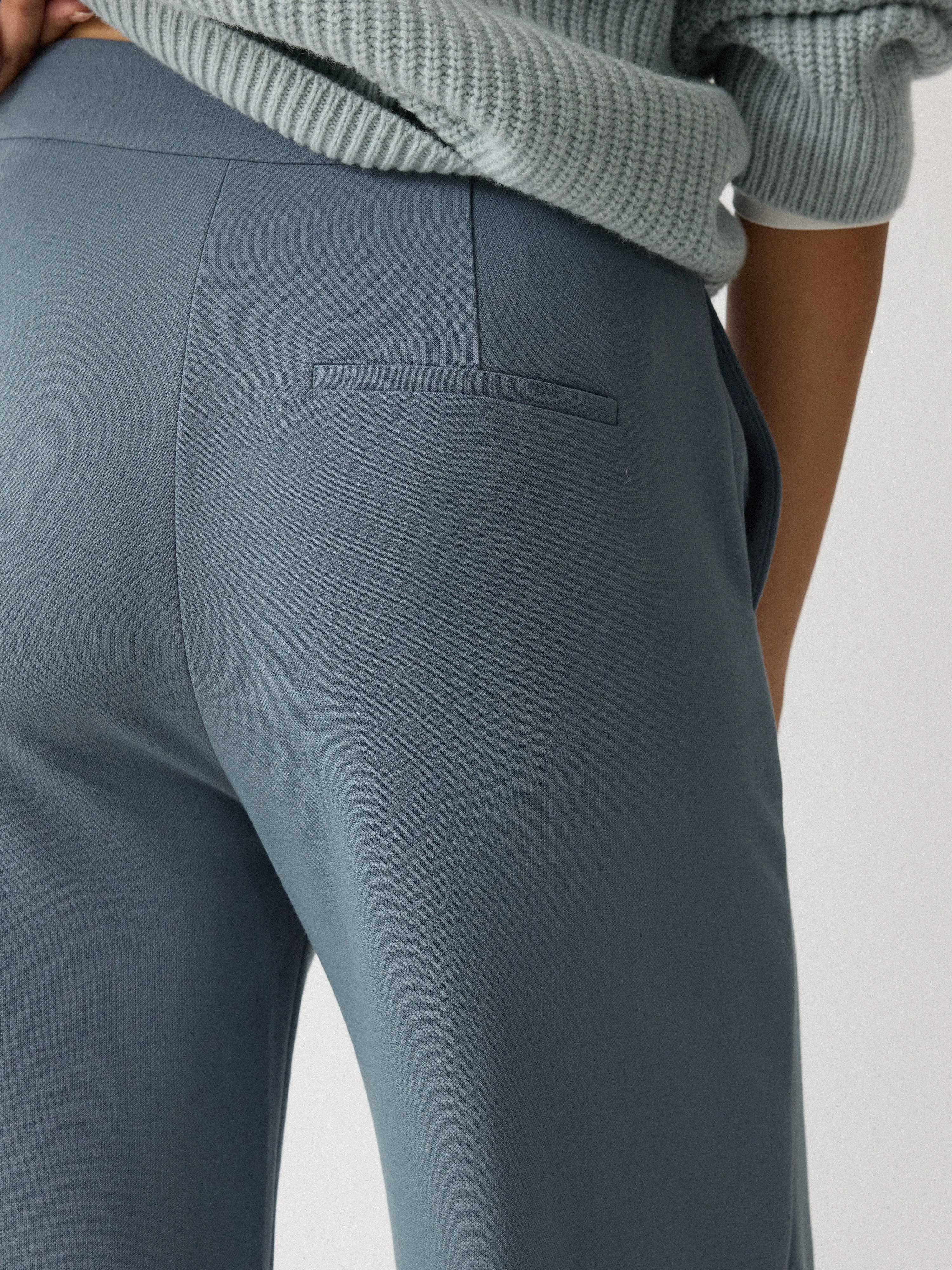 Modern Crepe Wide Leg Trouser | Blue sold by Jigsaw product image thumbnail 5