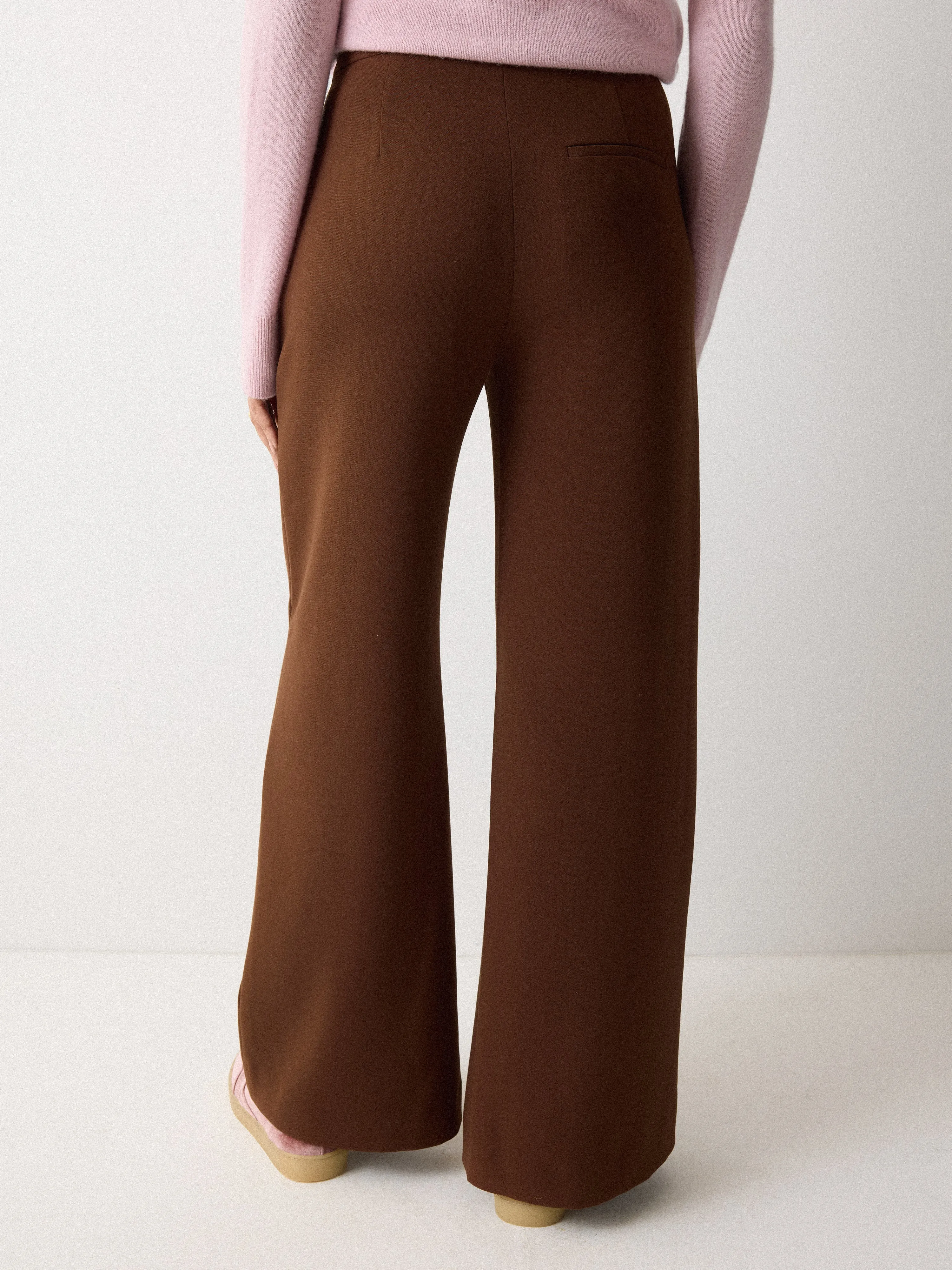 Modern Crepe Wide Leg Trouser | Brown sold by Jigsaw product image thumbnail 4