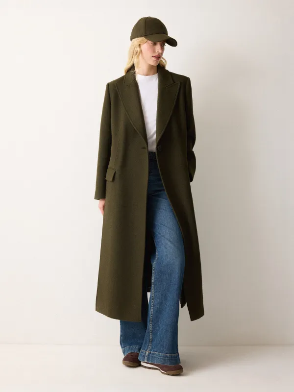 Farringdon Side Split Coat | Khaki sold by Jigsaw