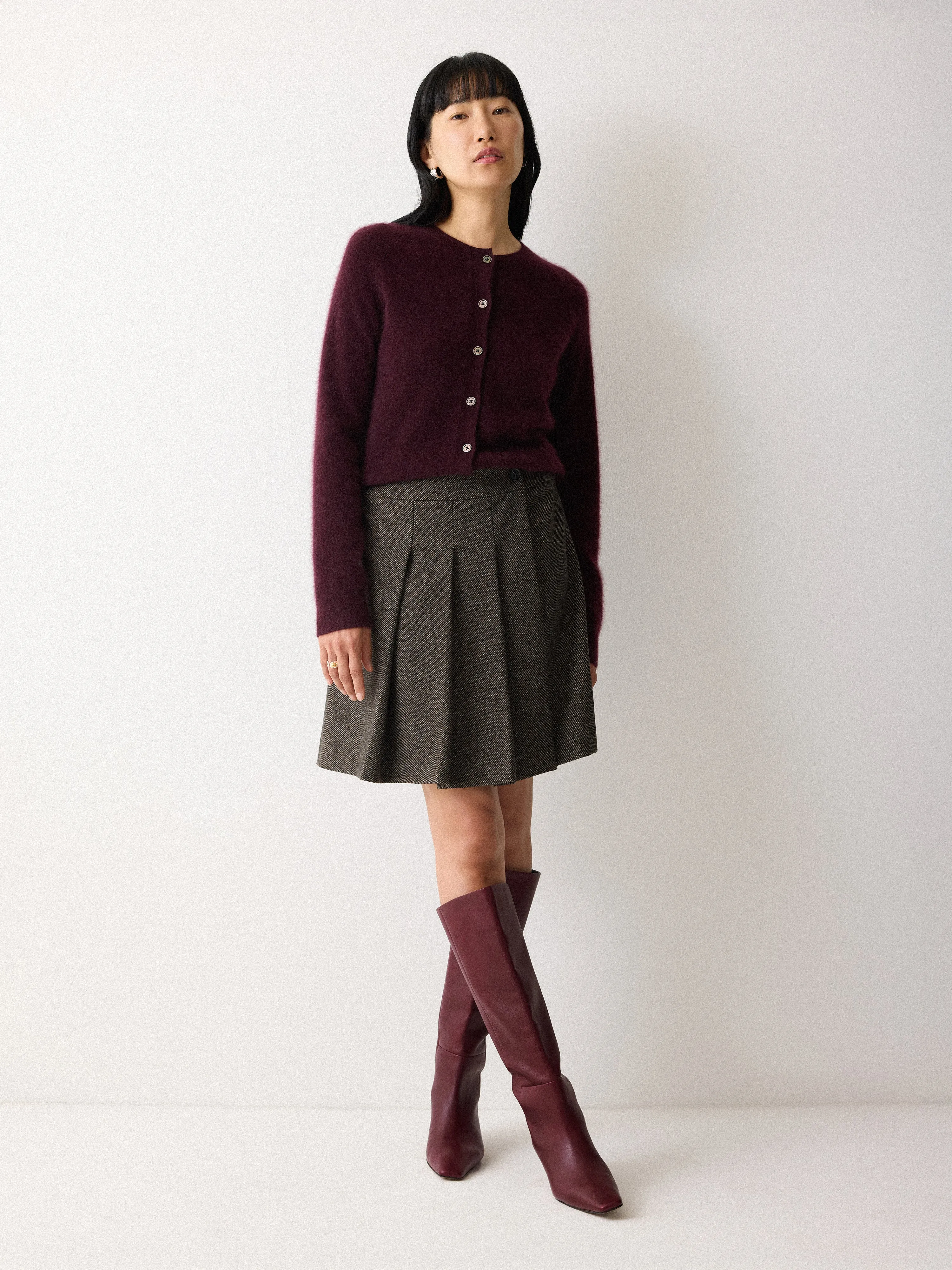 Leather Bobbi Knee High Boot | Burgundy sold by Jigsaw product image thumbnail 2