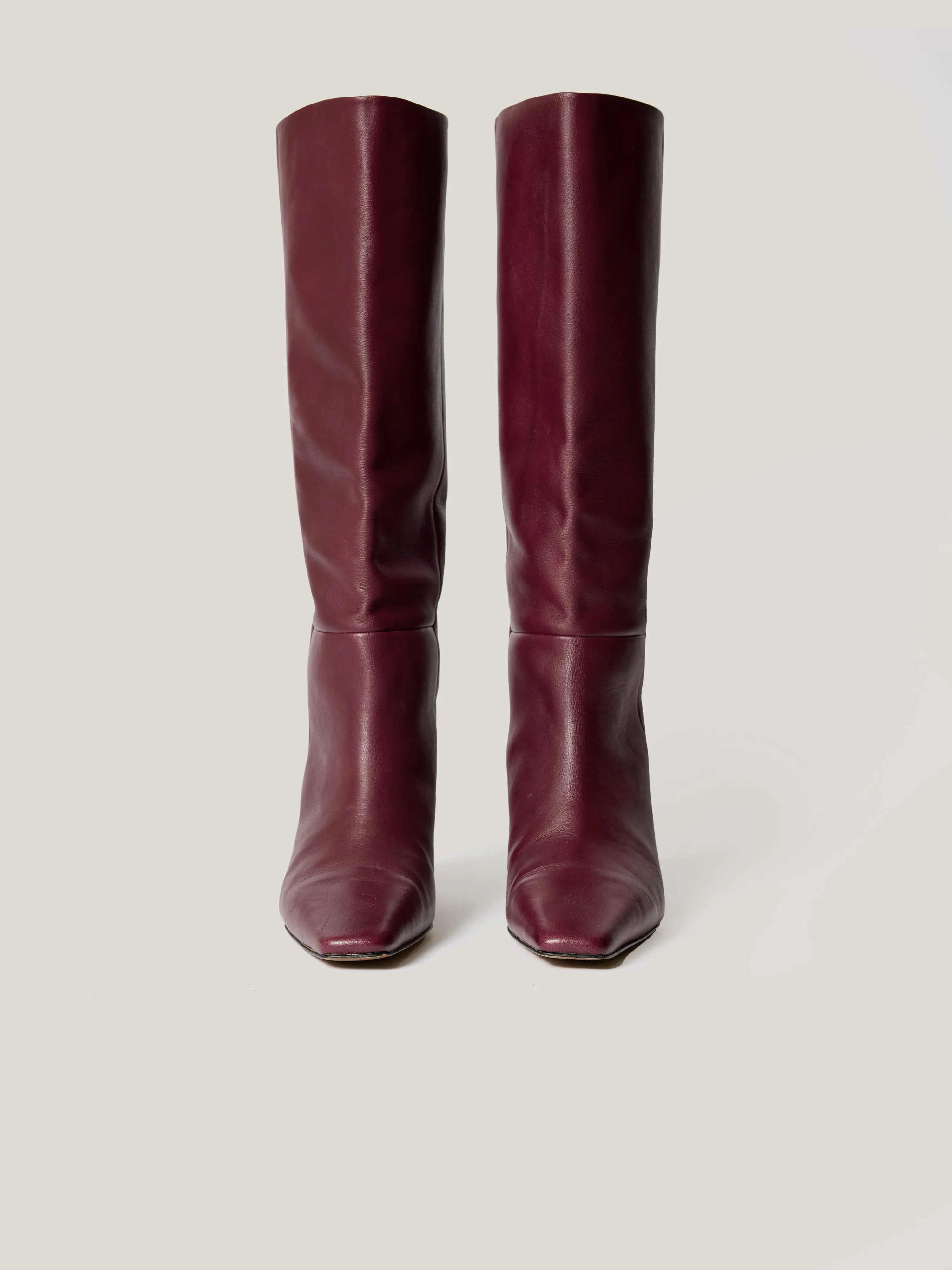 Leather Bobbi Knee High Boot | Burgundy sold by Jigsaw product image thumbnail 4