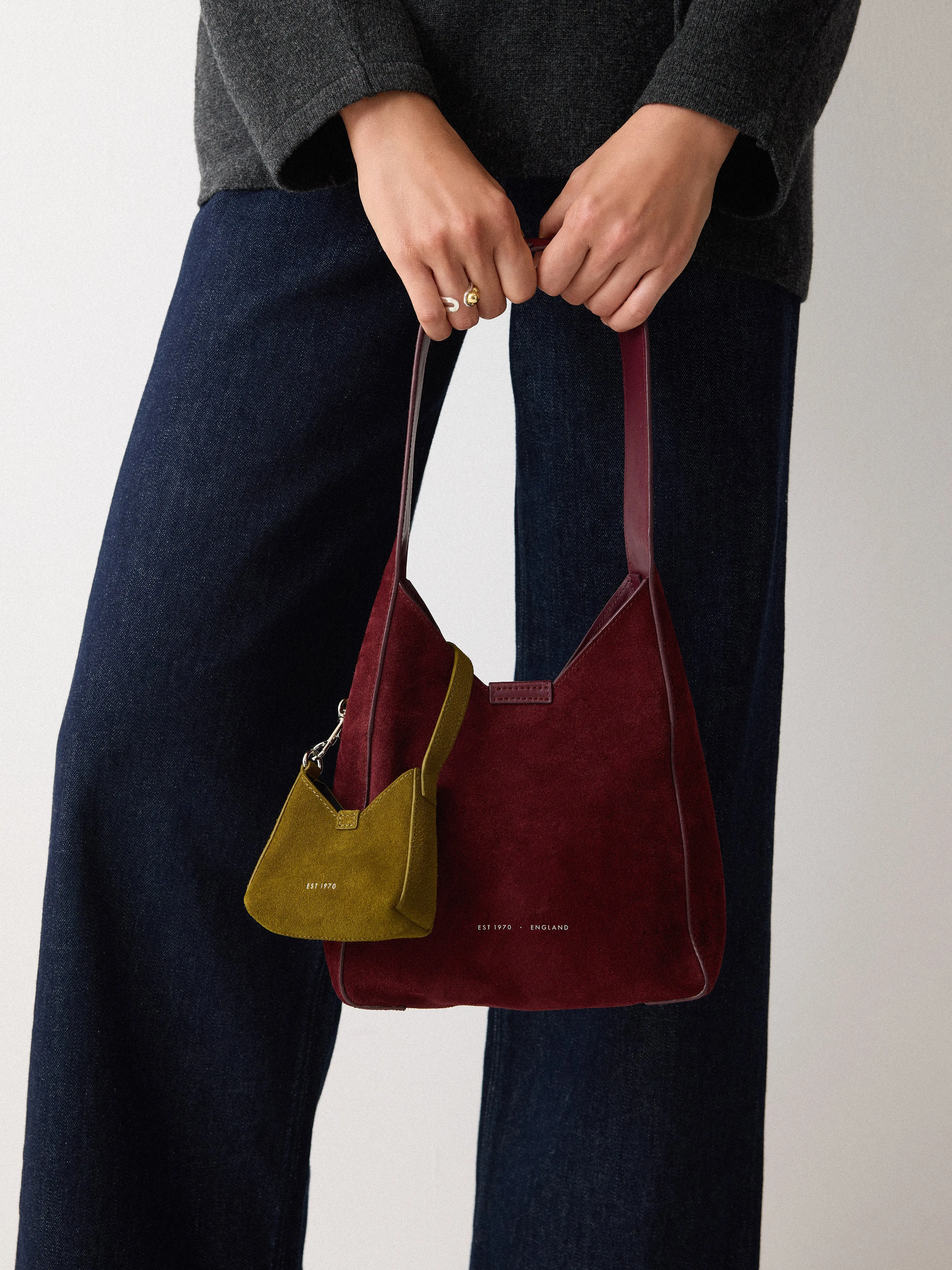 Mini Heckfield Bag Charm | Green sold by Jigsaw