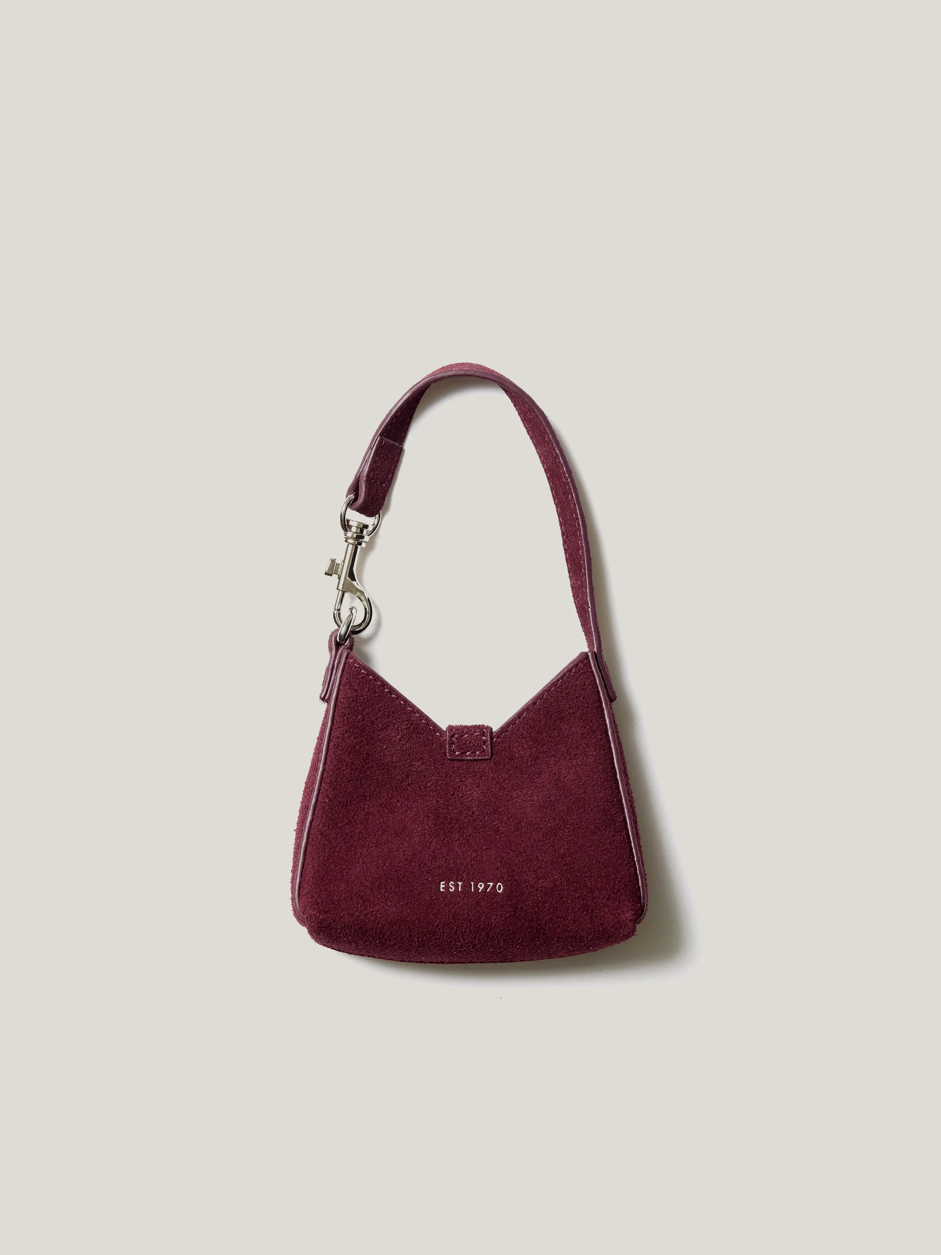Mini Heckfield Bag Charm | Burgundy sold by Jigsaw product image thumbnail 2