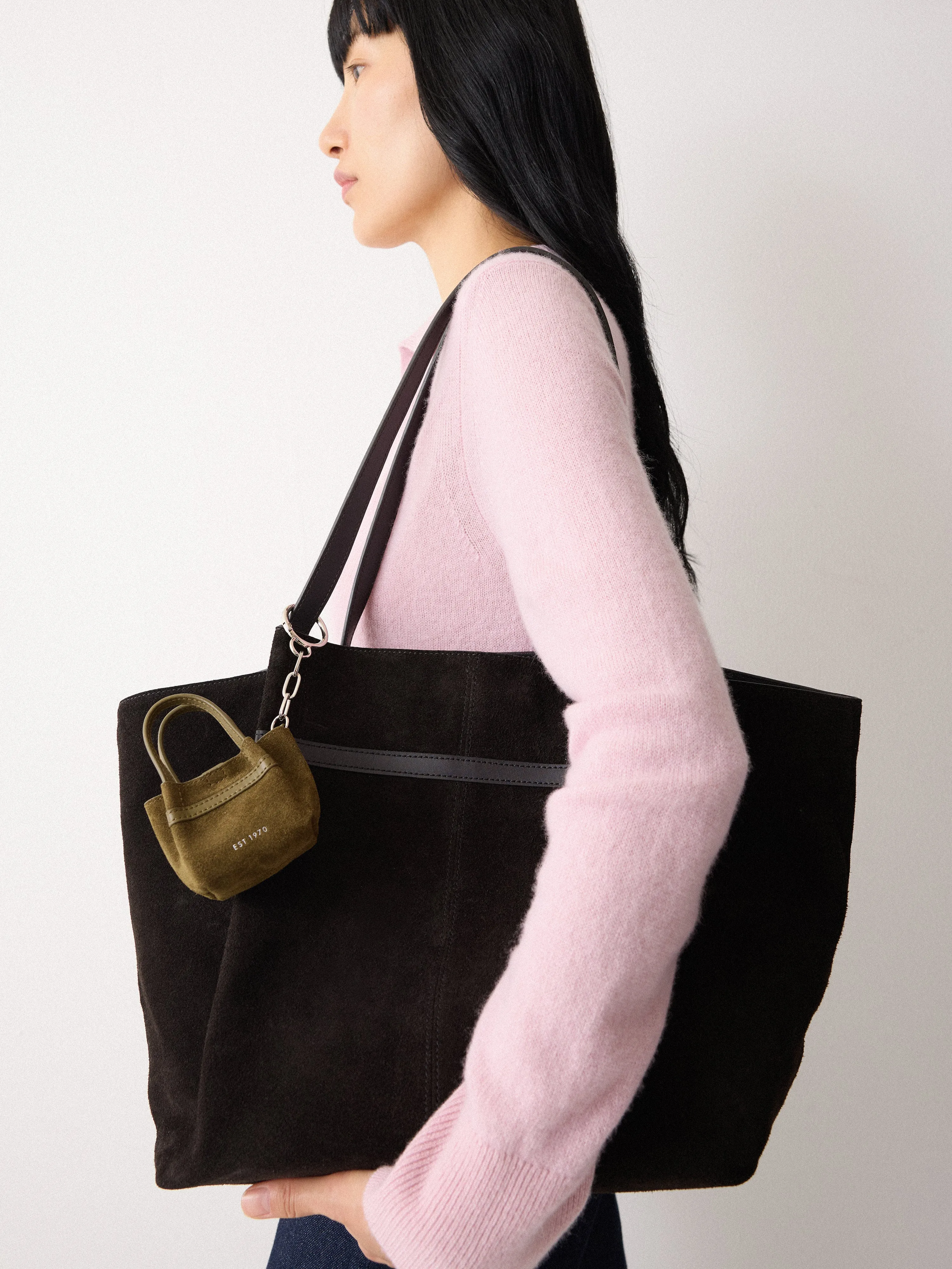 Mini Tote Bag Charm | Khaki sold by Jigsaw