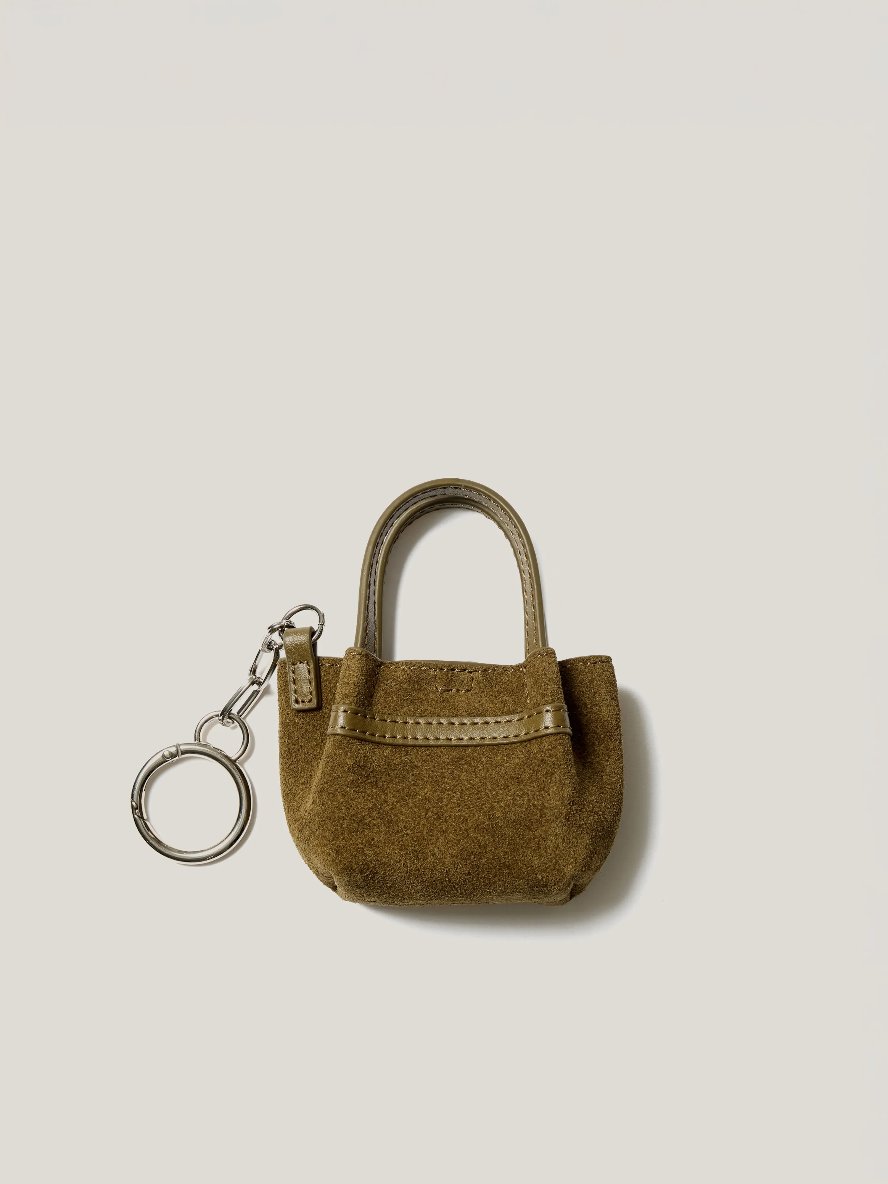 Mini Tote Bag Charm | Khaki sold by Jigsaw product image thumbnail 3
