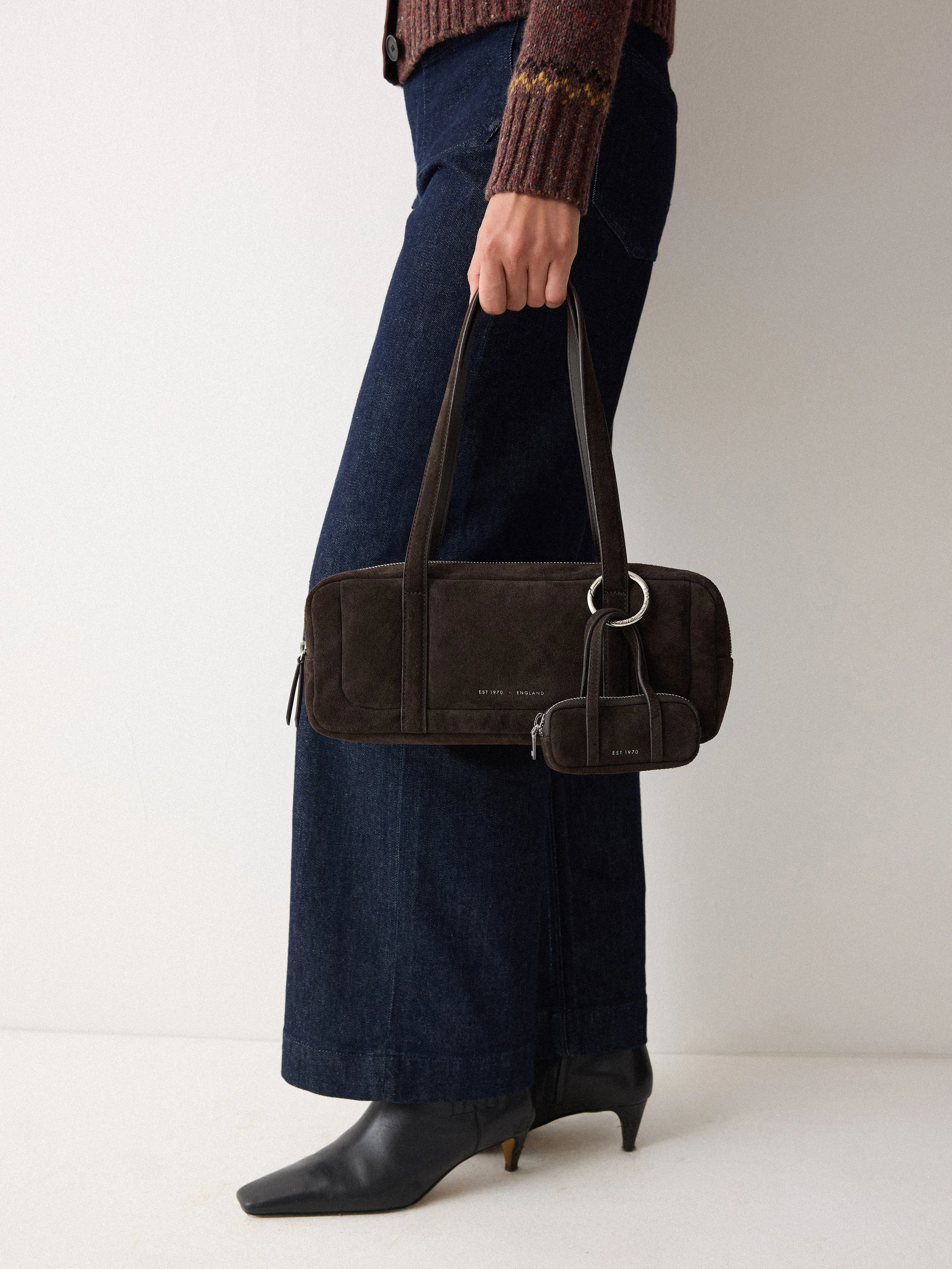 Mini Baguette Bag Charm | Brown sold by Jigsaw