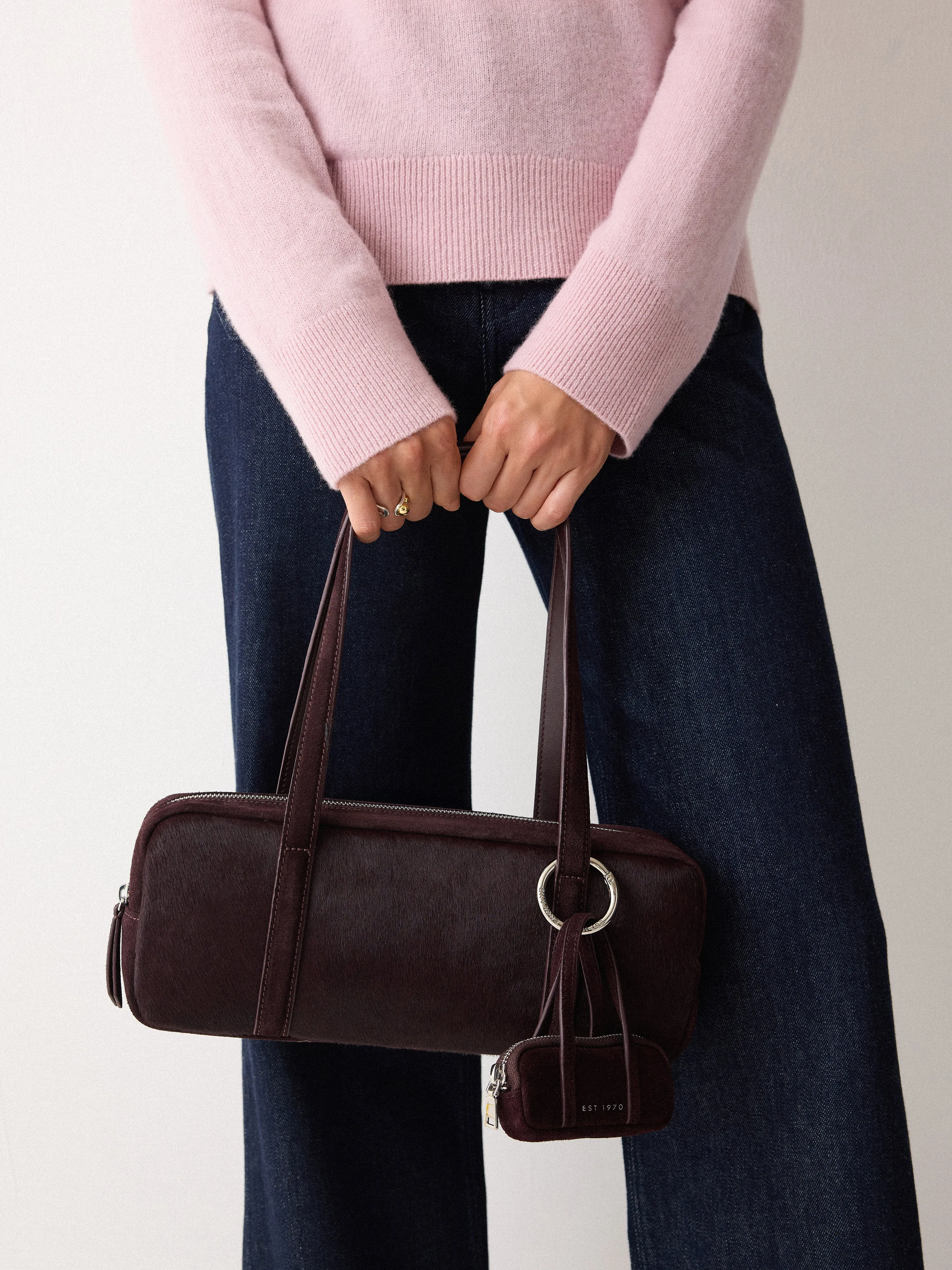 Mini Baguette Bag Charm | Oxblood sold by Jigsaw