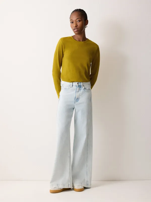 Supima Cotton Long Sleeve Tee | Vintage Chartreuse sold by Jigsaw