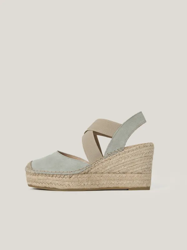 Spanish Wedge Espadrille | Blue sold by Jigsaw