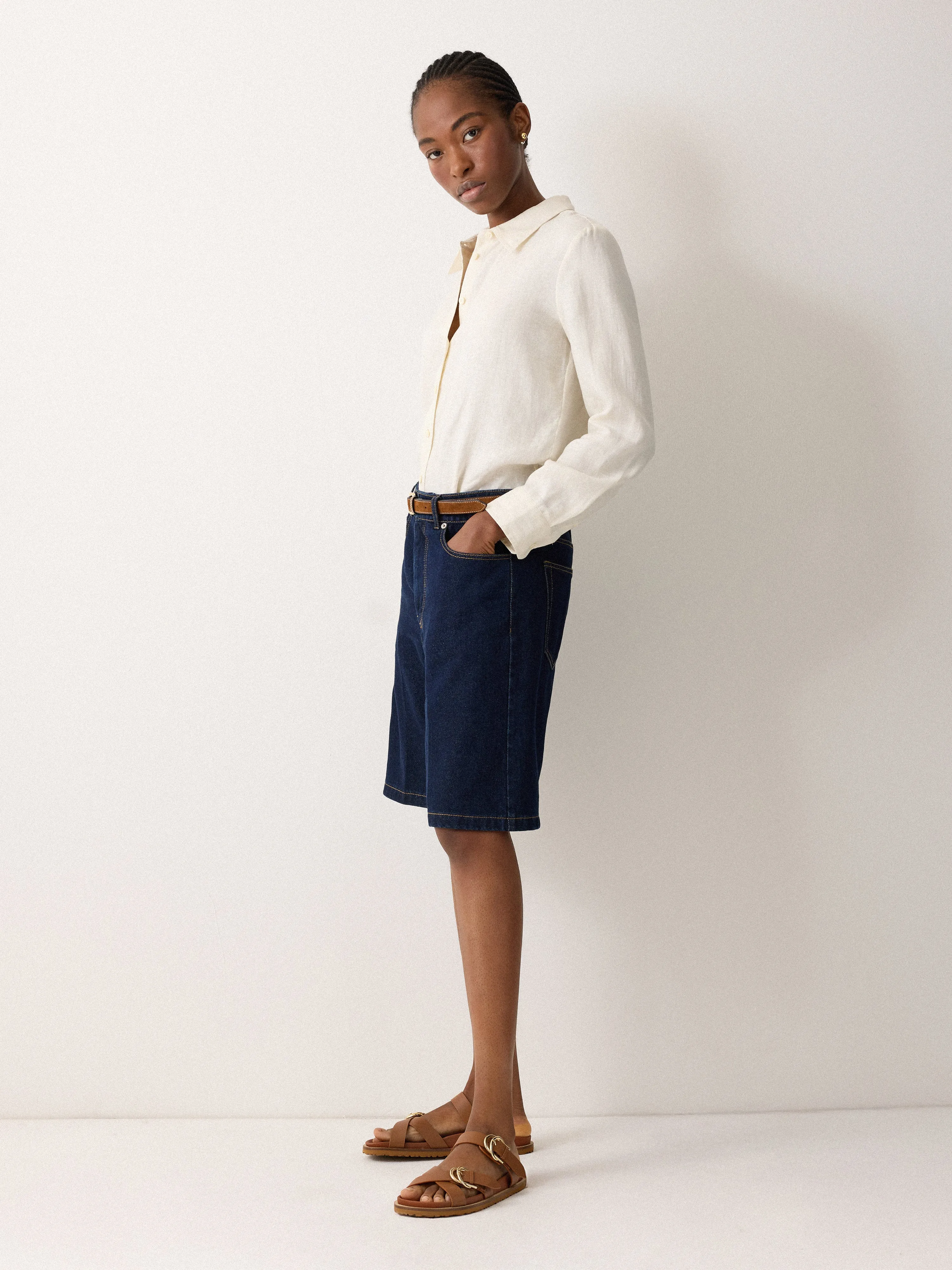 Buckle Detail Footbed Sandal | Tan sold by Jigsaw product image thumbnail 3