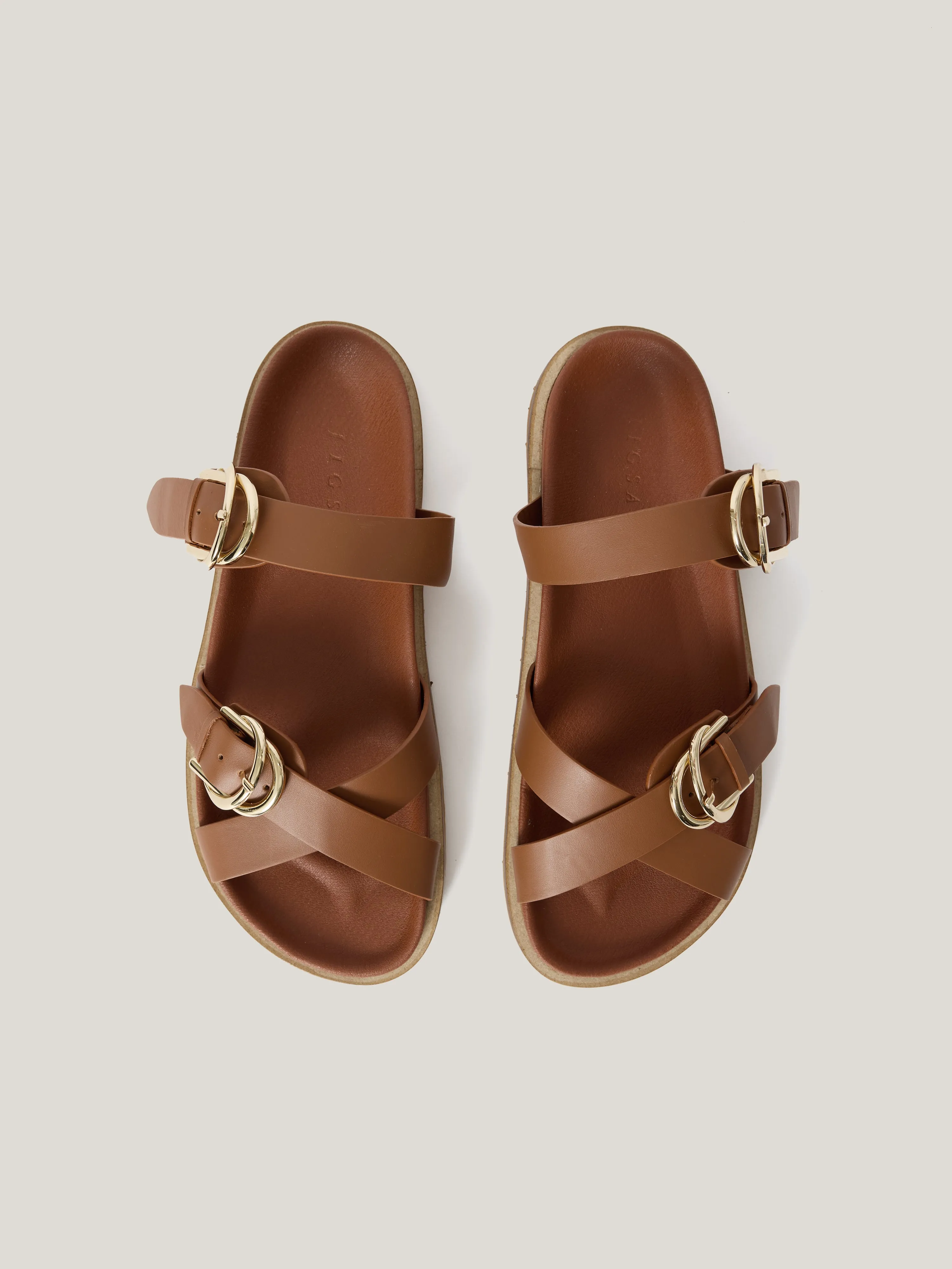 Buckle Detail Footbed Sandal | Tan sold by Jigsaw product image thumbnail 5