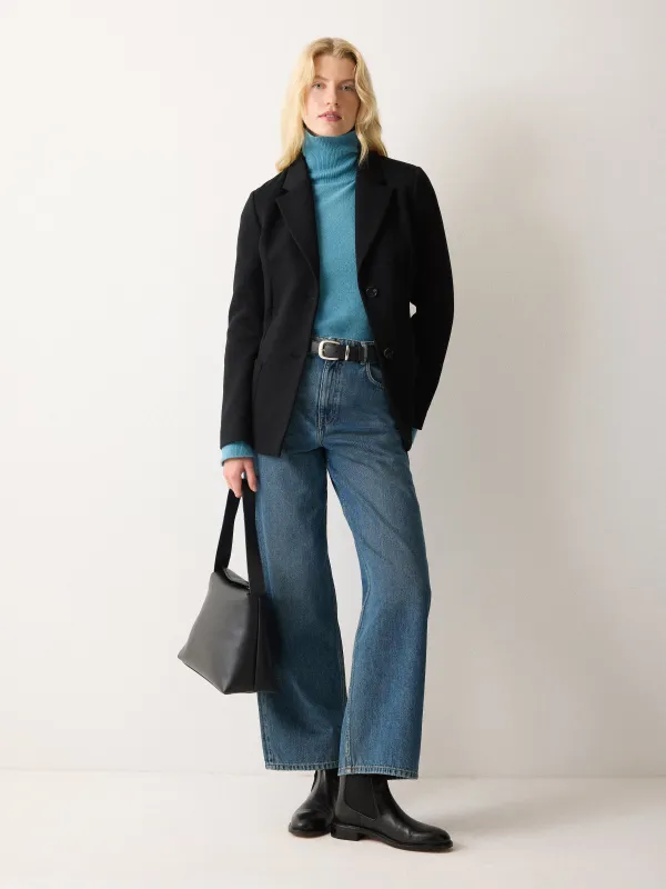 Crepe Ponte Cinch Jacket | Black sold by Jigsaw