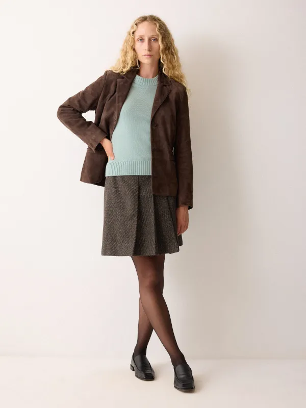 Compact Wool Cashmere Blend Jumper | Icicle sold by Jigsaw