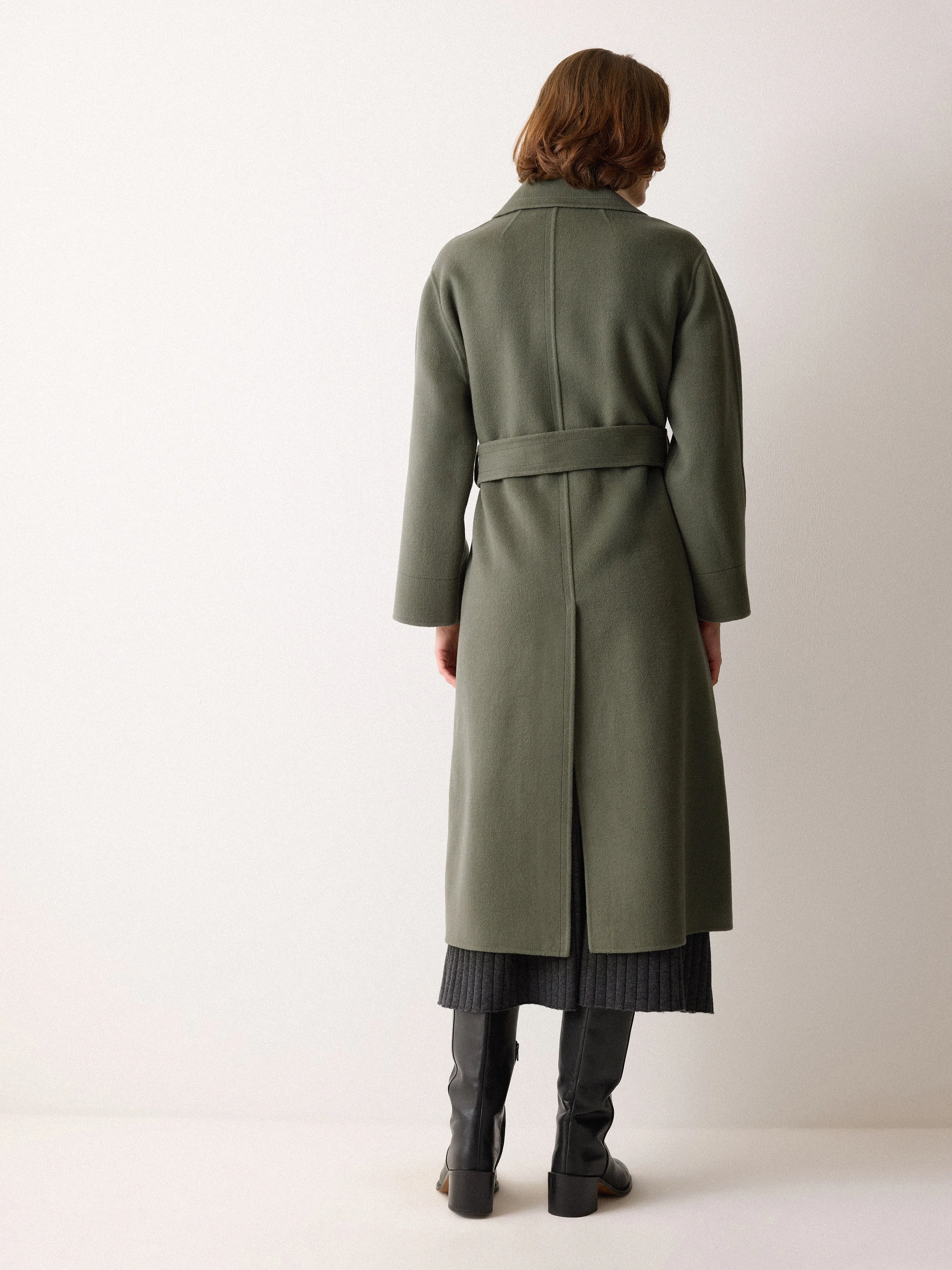 Double Faced Wool Wrap Coat | Green sold by Jigsaw product image thumbnail 4