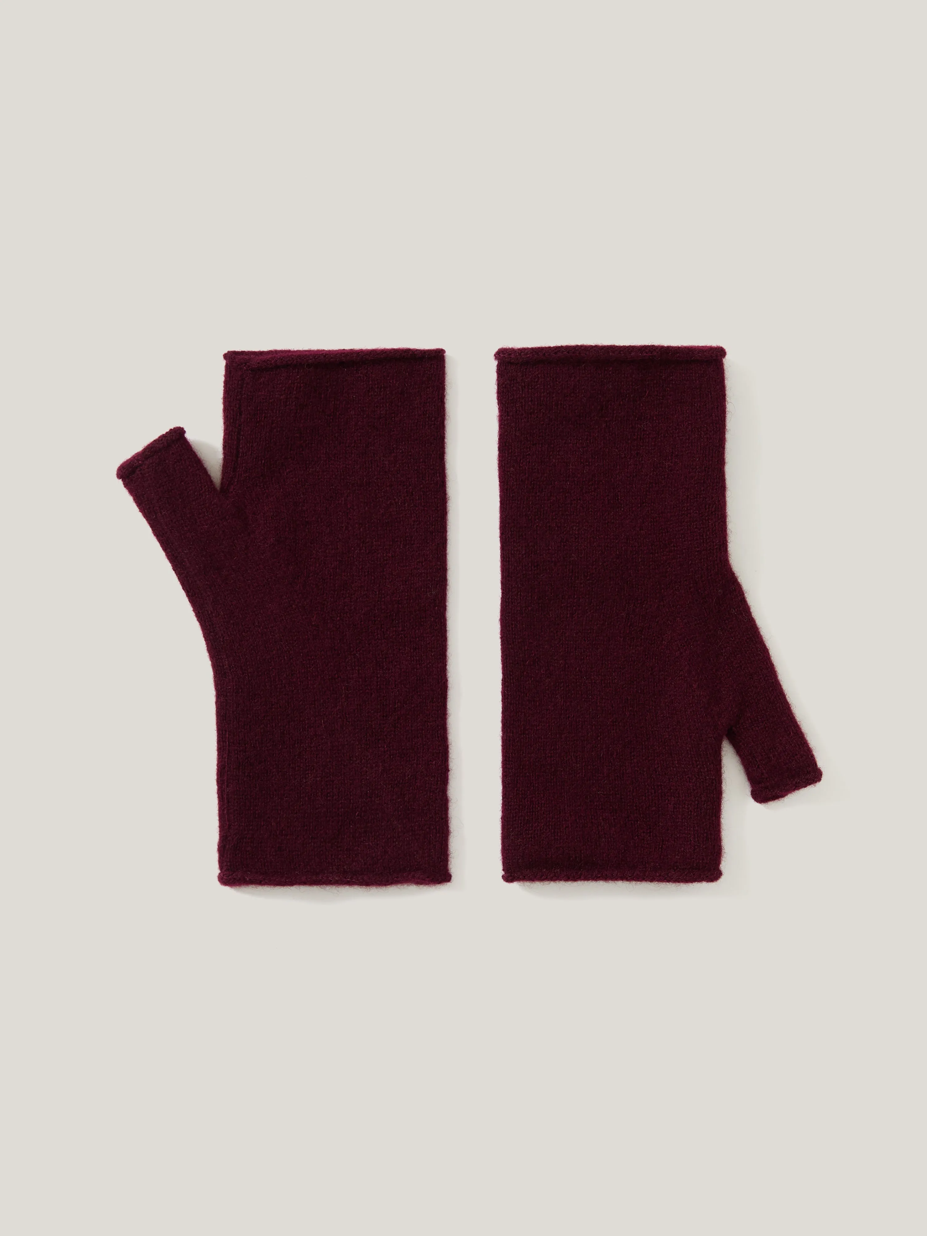 Cashmere Mittens | Burgundy sold by Jigsaw product image thumbnail 2