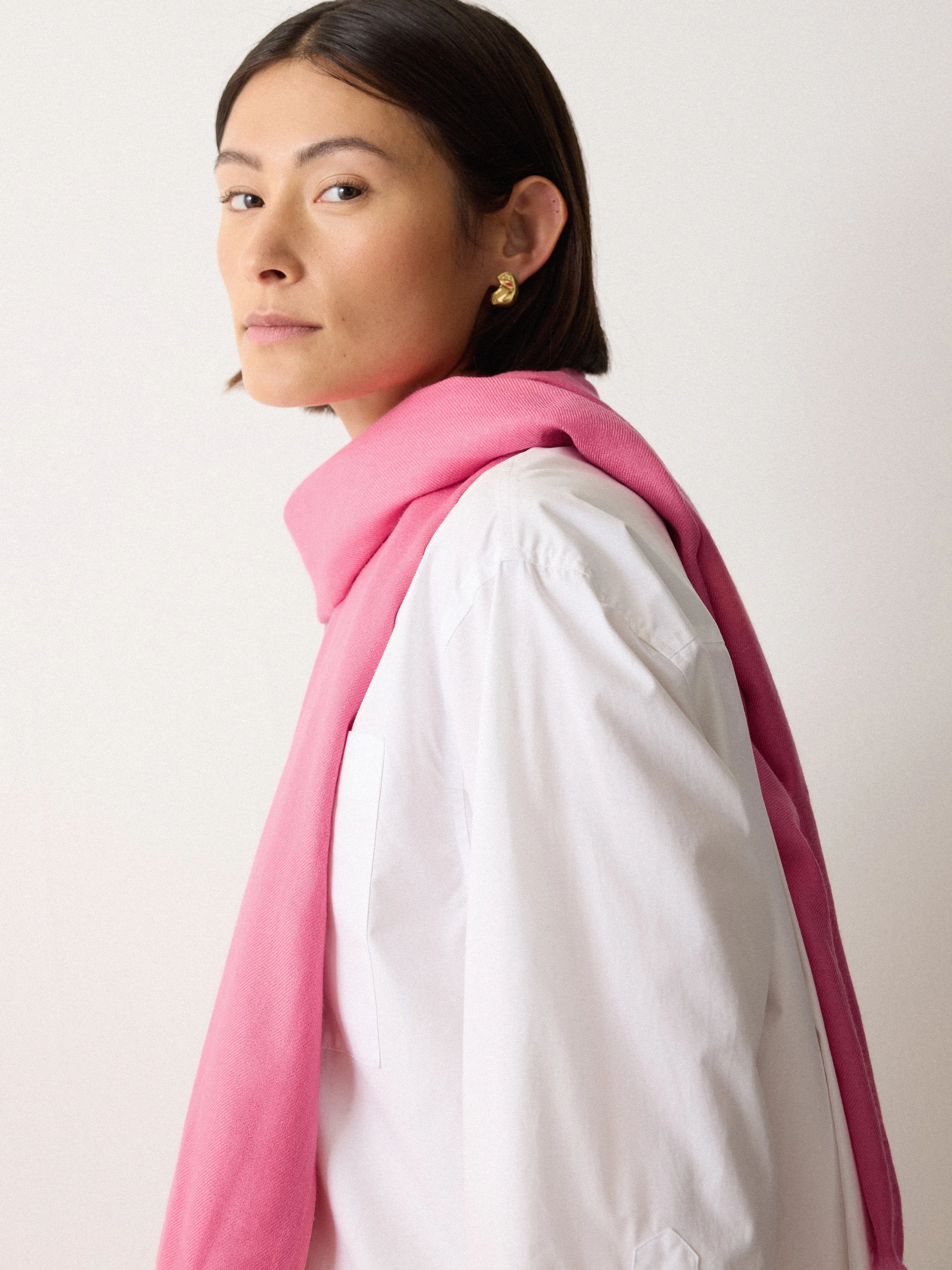 Wool Silk Pashmina | Pink sold by Jigsaw