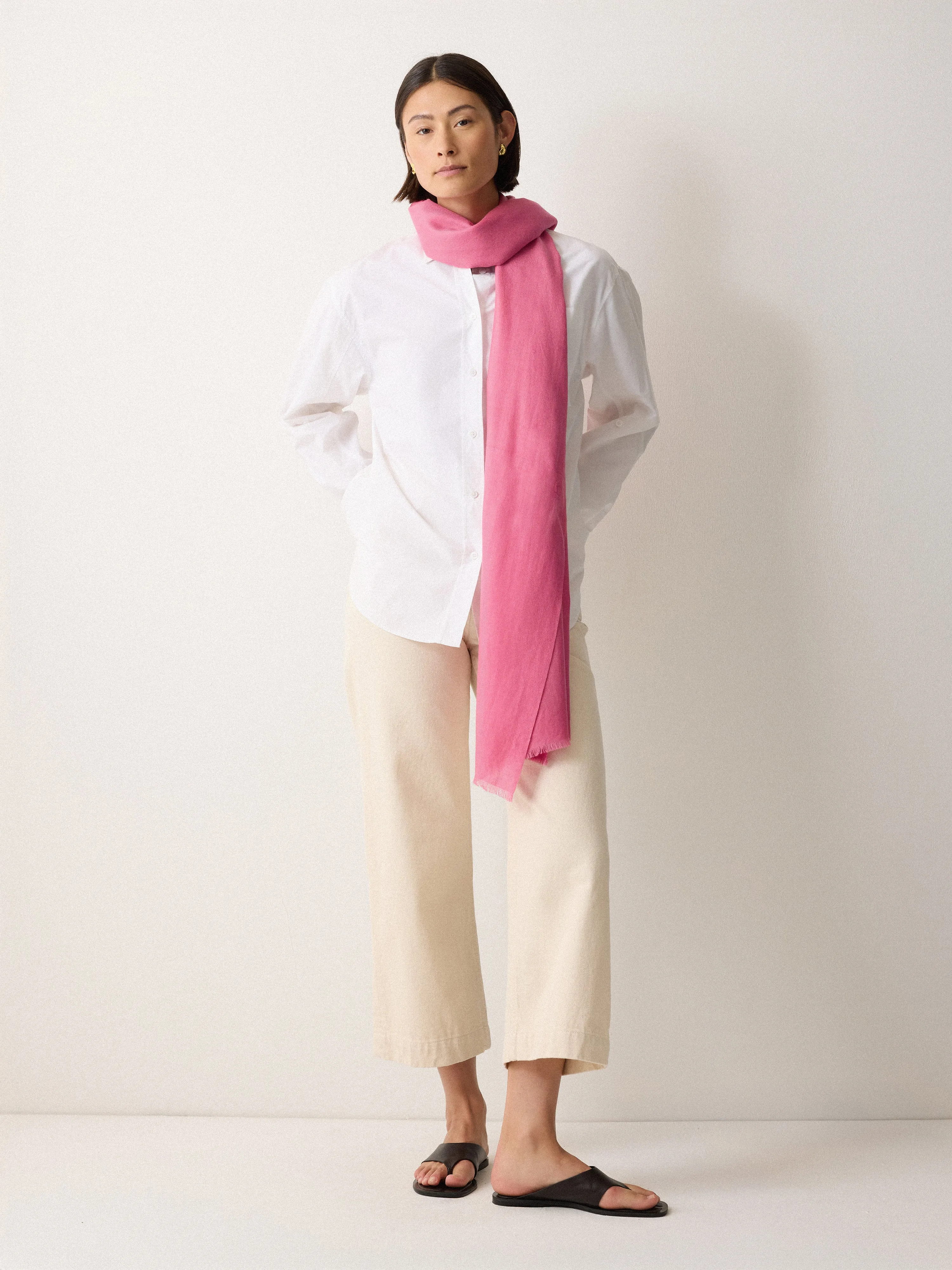 Wool Silk Pashmina | Pink sold by Jigsaw product image thumbnail 2
