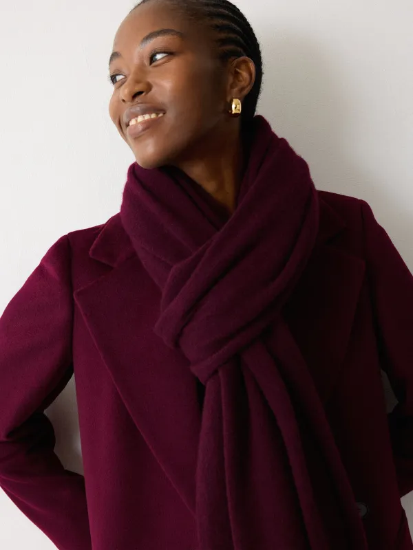 Pure Cashmere Scarf | Burgundy sold by Jigsaw