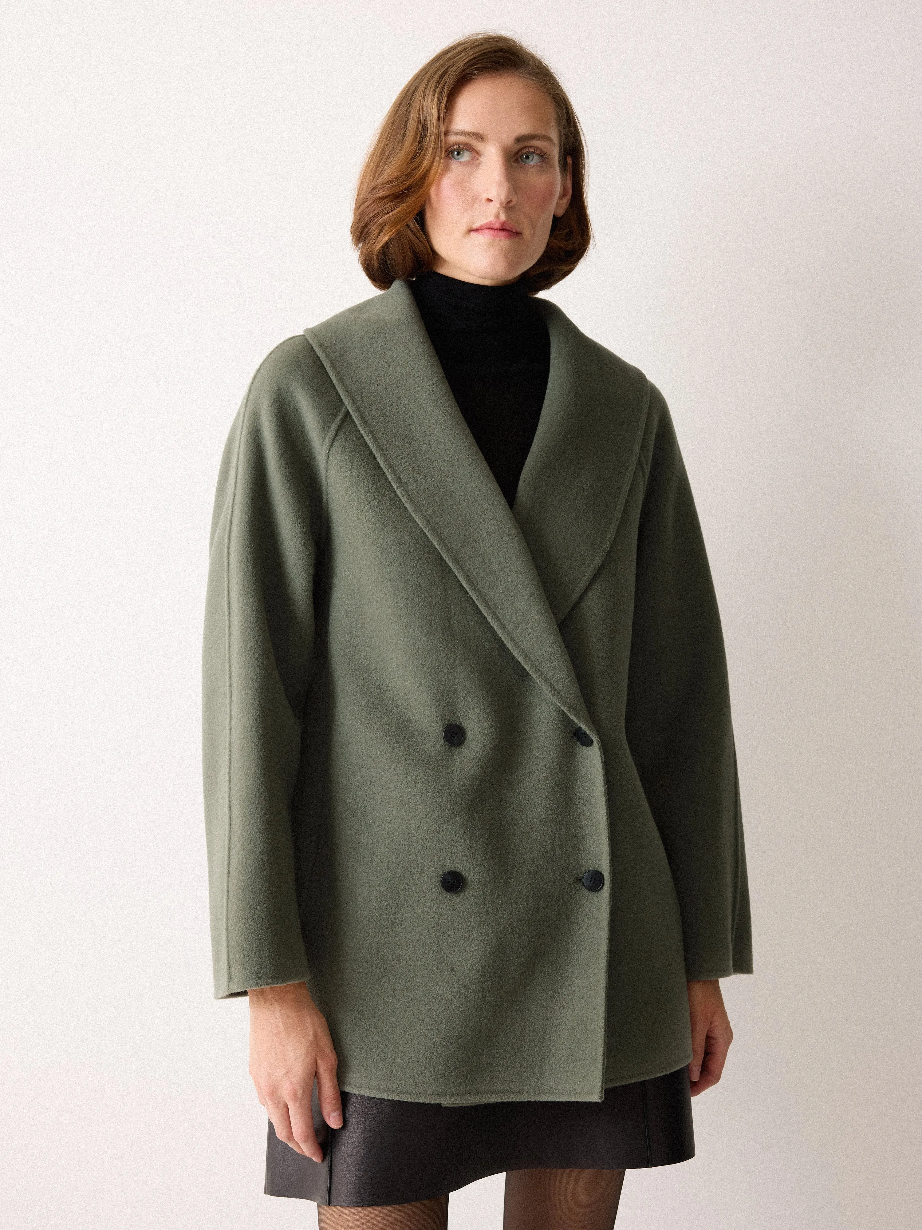 Double Faced Shawl Coat | Blue sold by Jigsaw product image thumbnail 2