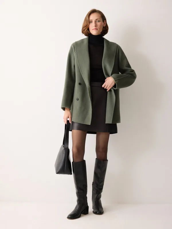 Double Faced Shawl Coat | Blue sold by Jigsaw