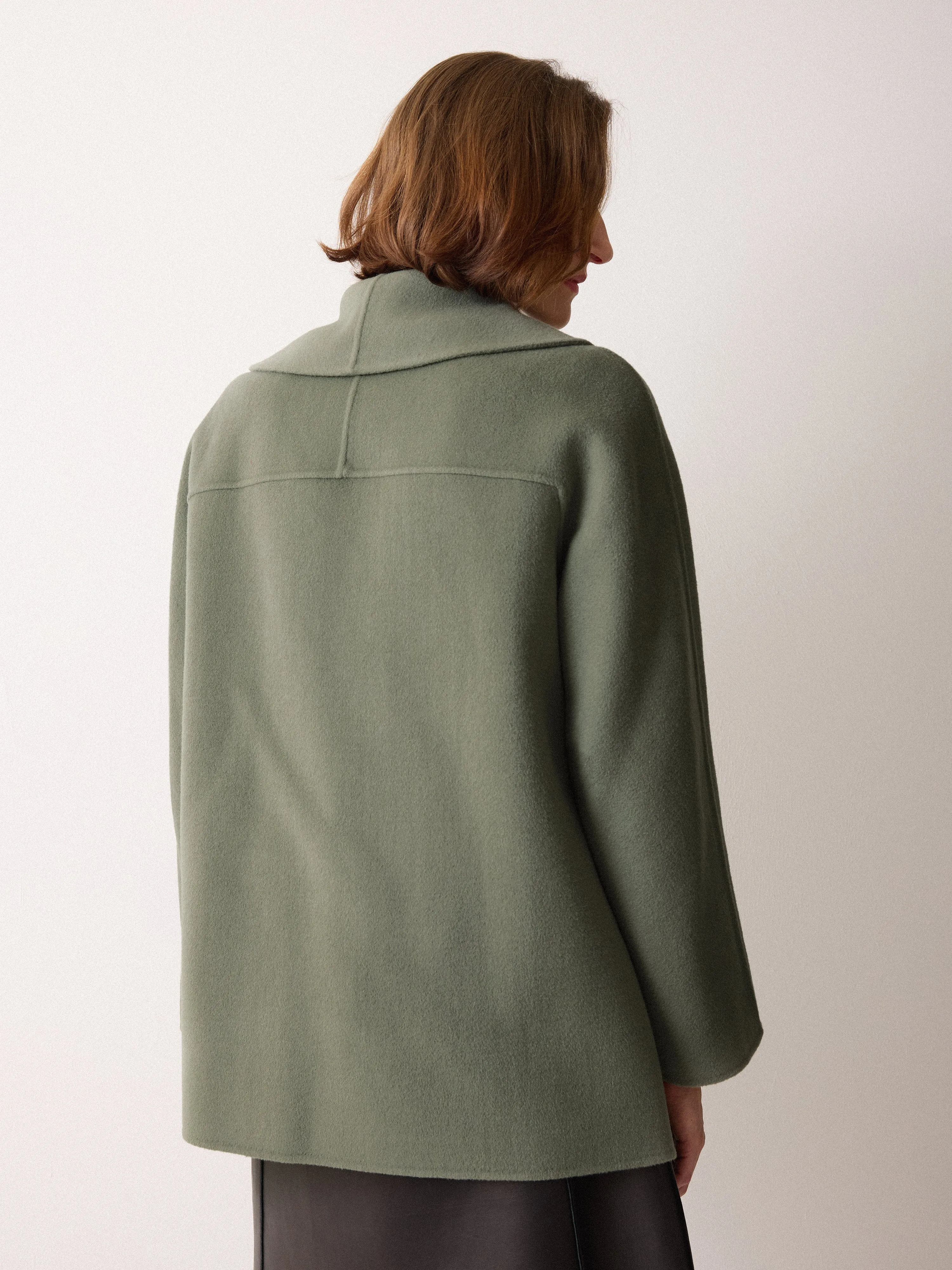 Double Faced Shawl Coat | Blue sold by Jigsaw product image thumbnail 4