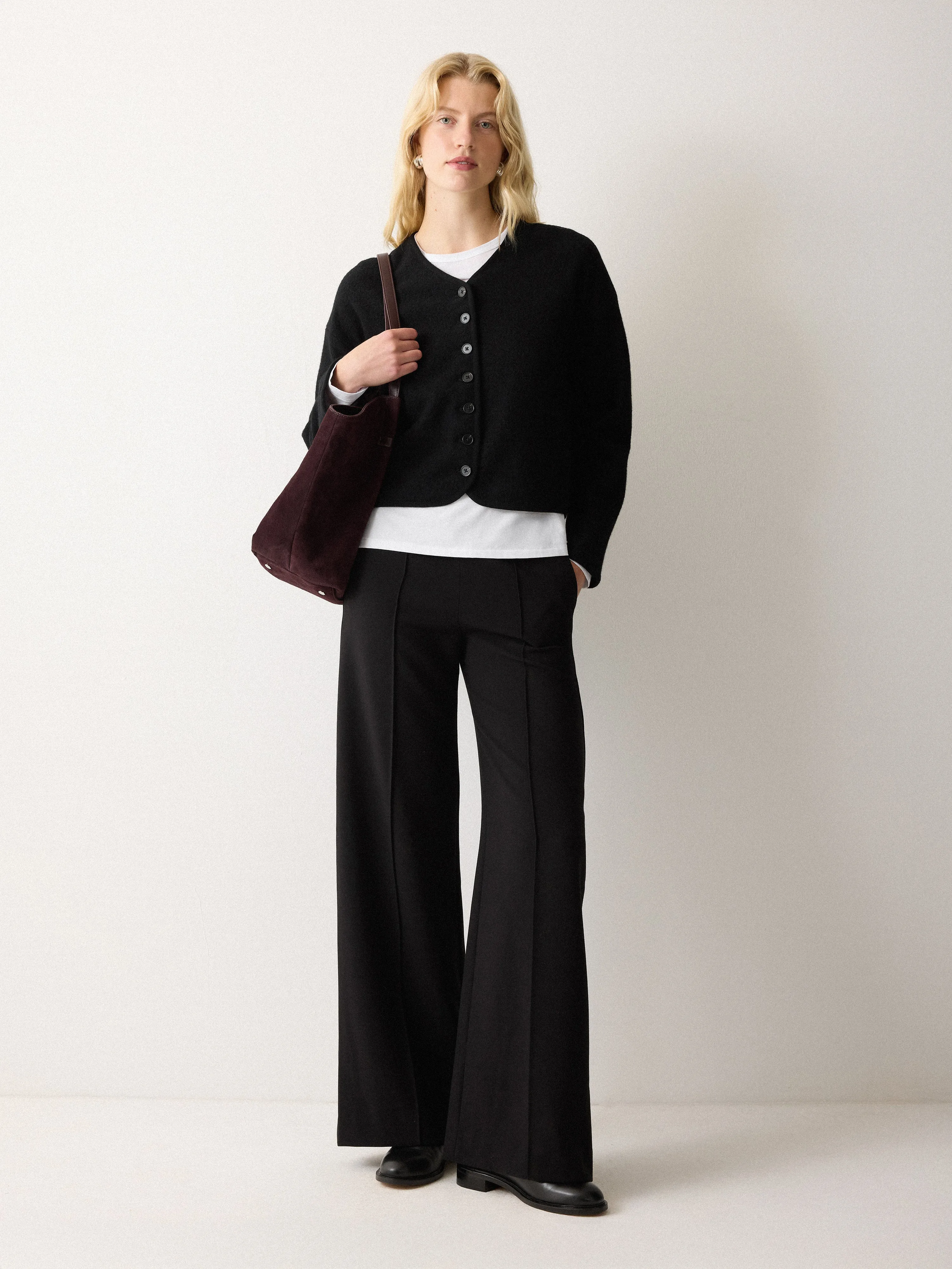 Boiled Wool Blend Jacket | Black sold by Jigsaw product image thumbnail 2