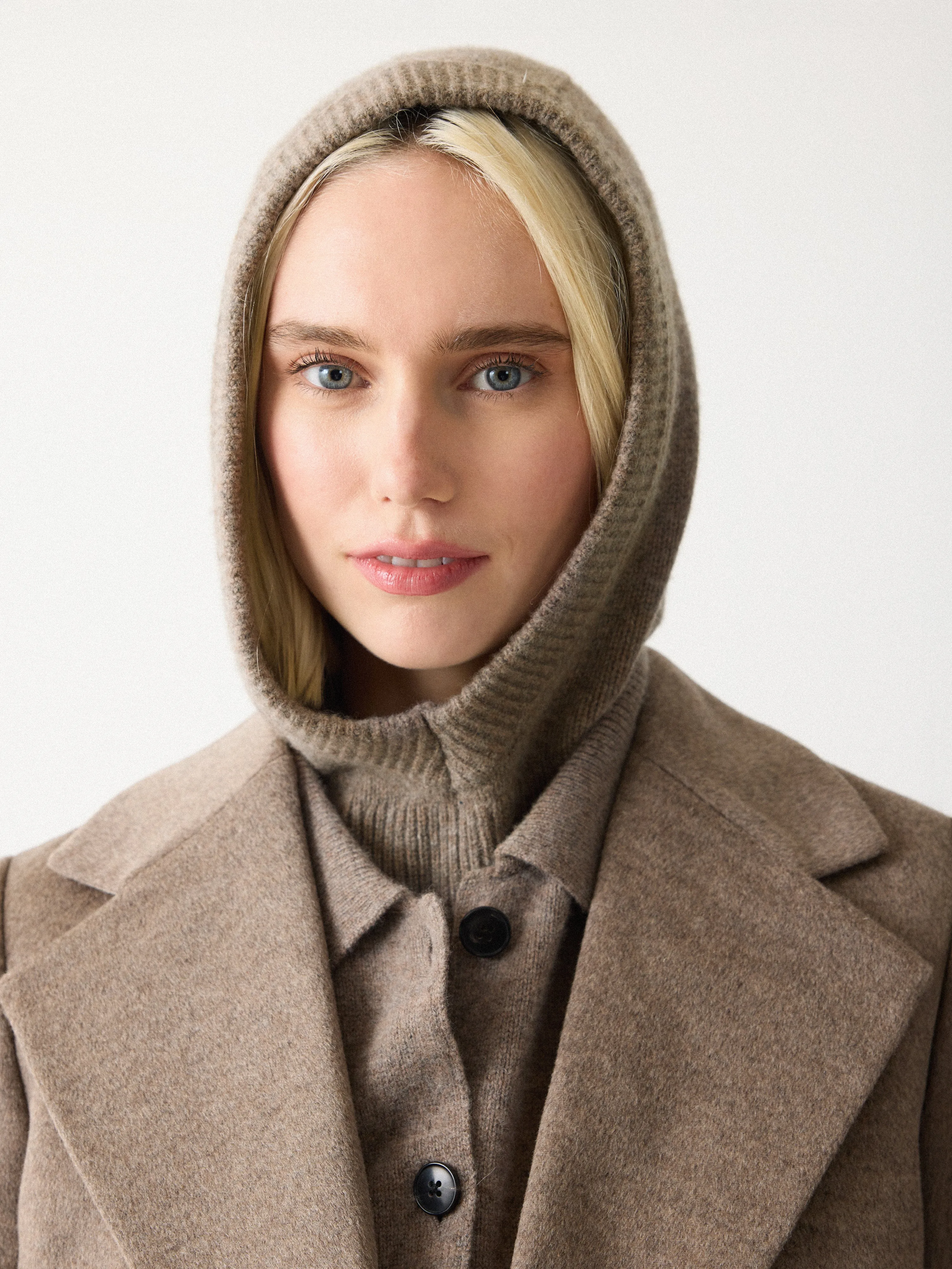Hooded Snood | Taupe sold by Jigsaw