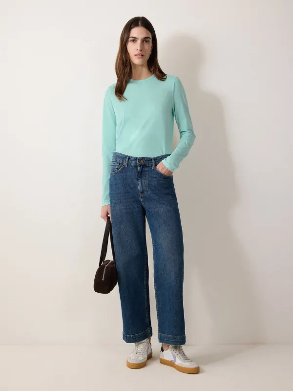 Supima Cotton Long Sleeve Tee | Green sold by Jigsaw