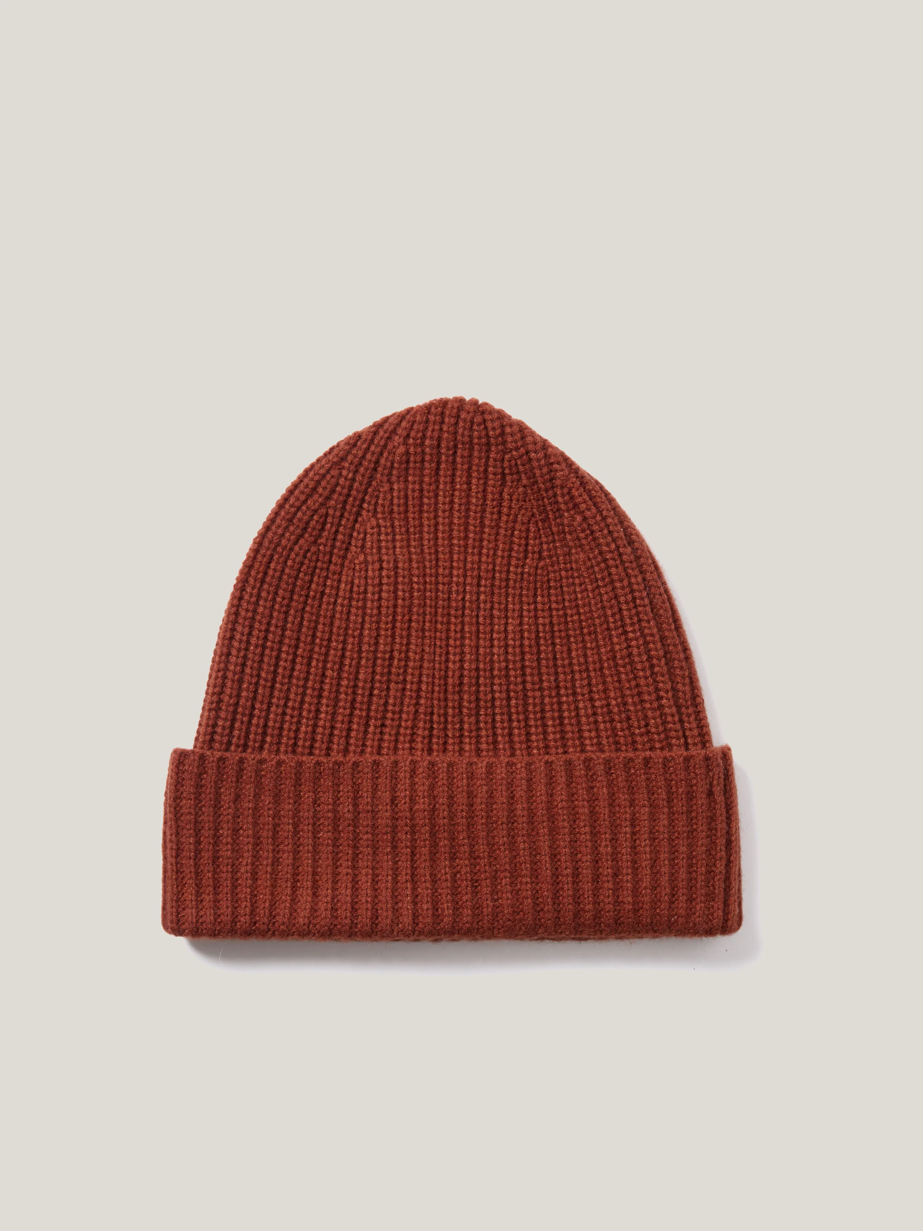 Wool Cashmere Blend Rib Beanie | Auburn sold by Jigsaw product image thumbnail 4