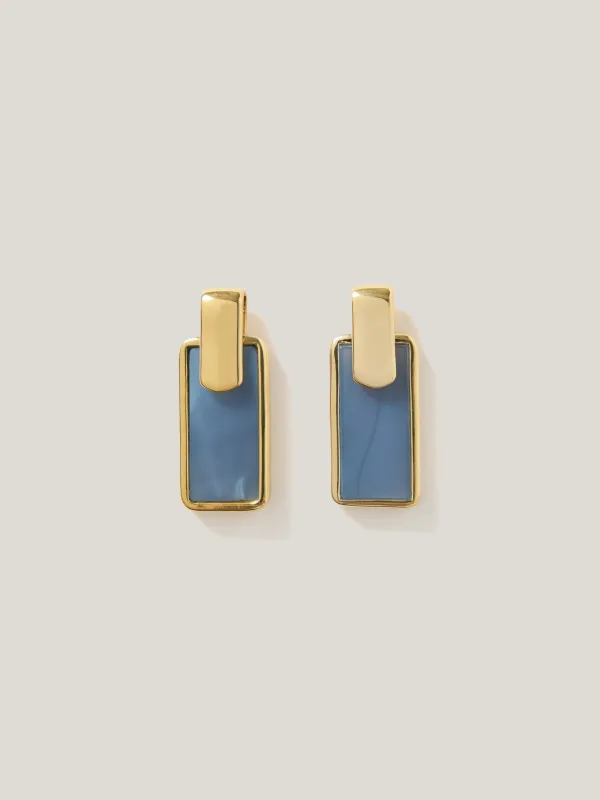 Denim Opal Stud Earring | Blue sold by Jigsaw