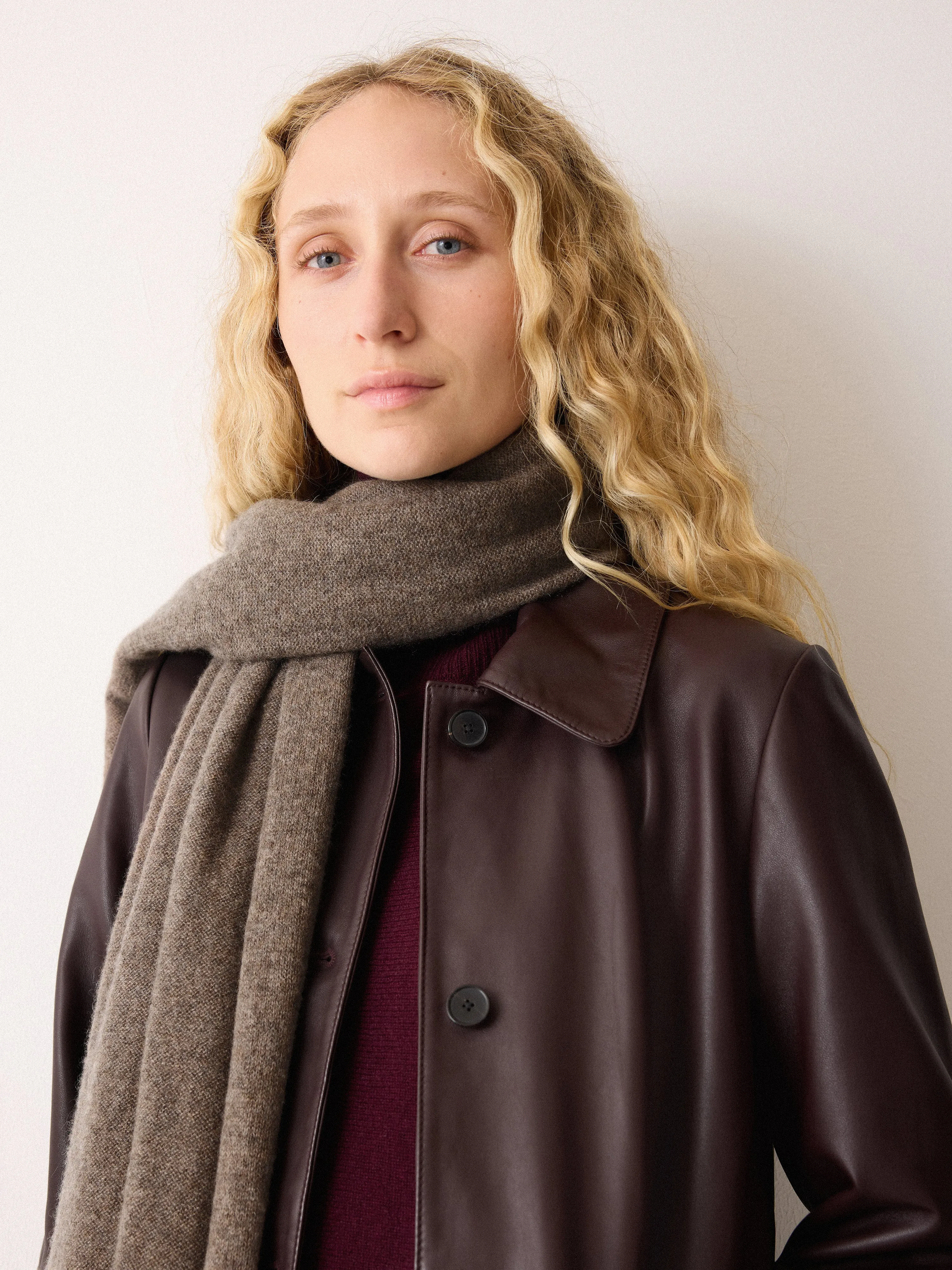 Pure Cashmere Scarf | Taupe sold by Jigsaw