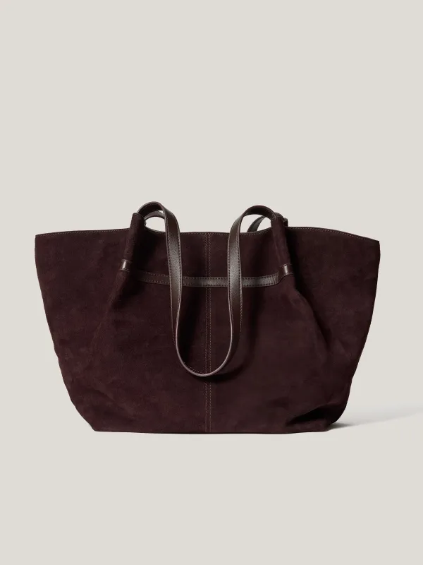 Shopper Suede Tote Bag | Oxblood sold by Jigsaw