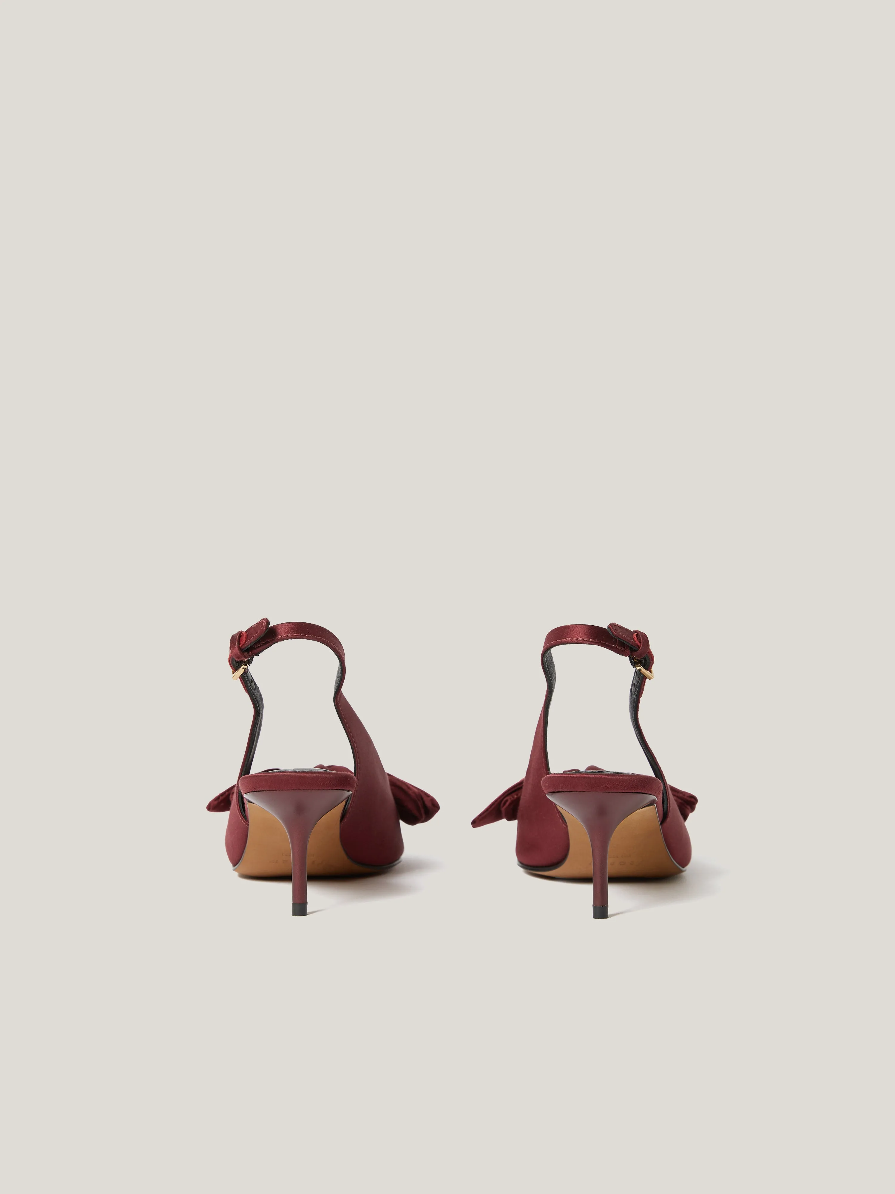 Satin Bow Slingback Heel | Burgundy sold by Jigsaw product image thumbnail 5