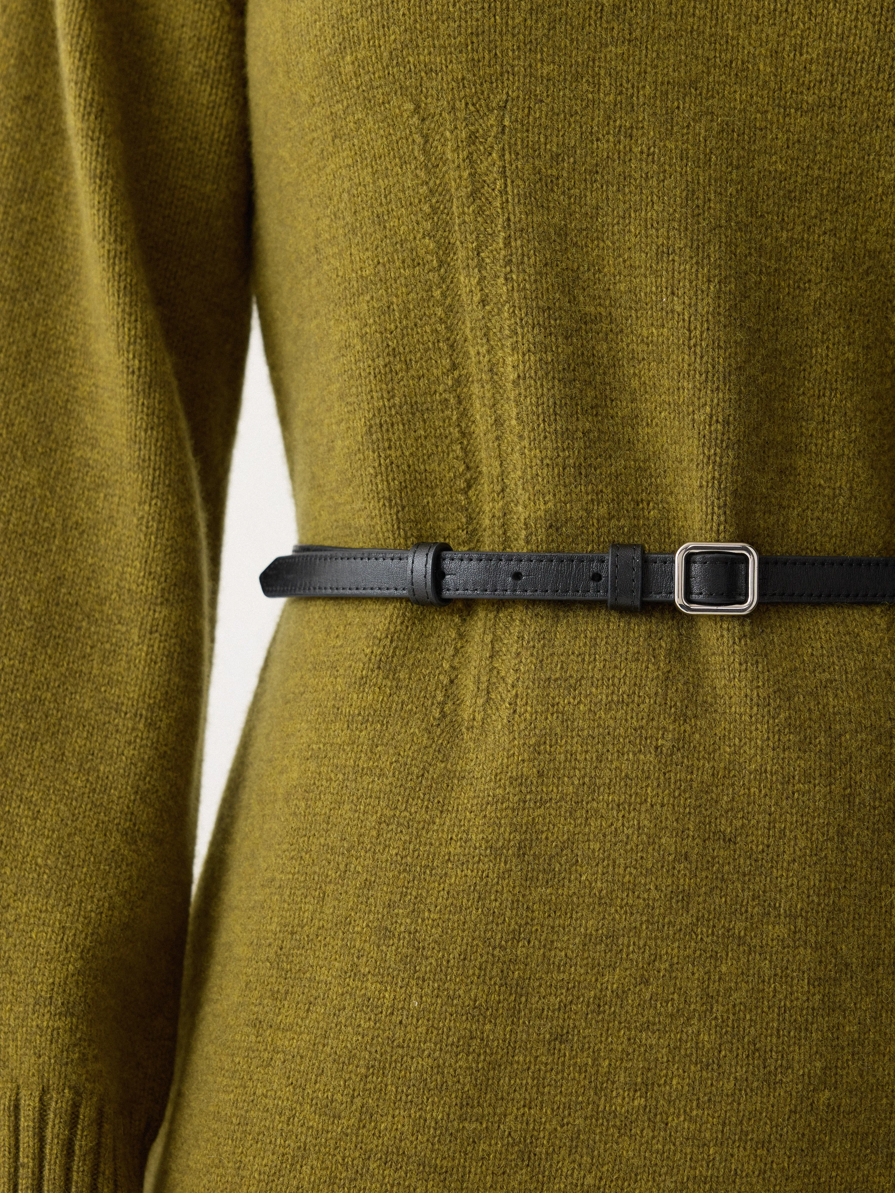 Square Buckle Slim Belt | Black sold by Jigsaw product image thumbnail 2