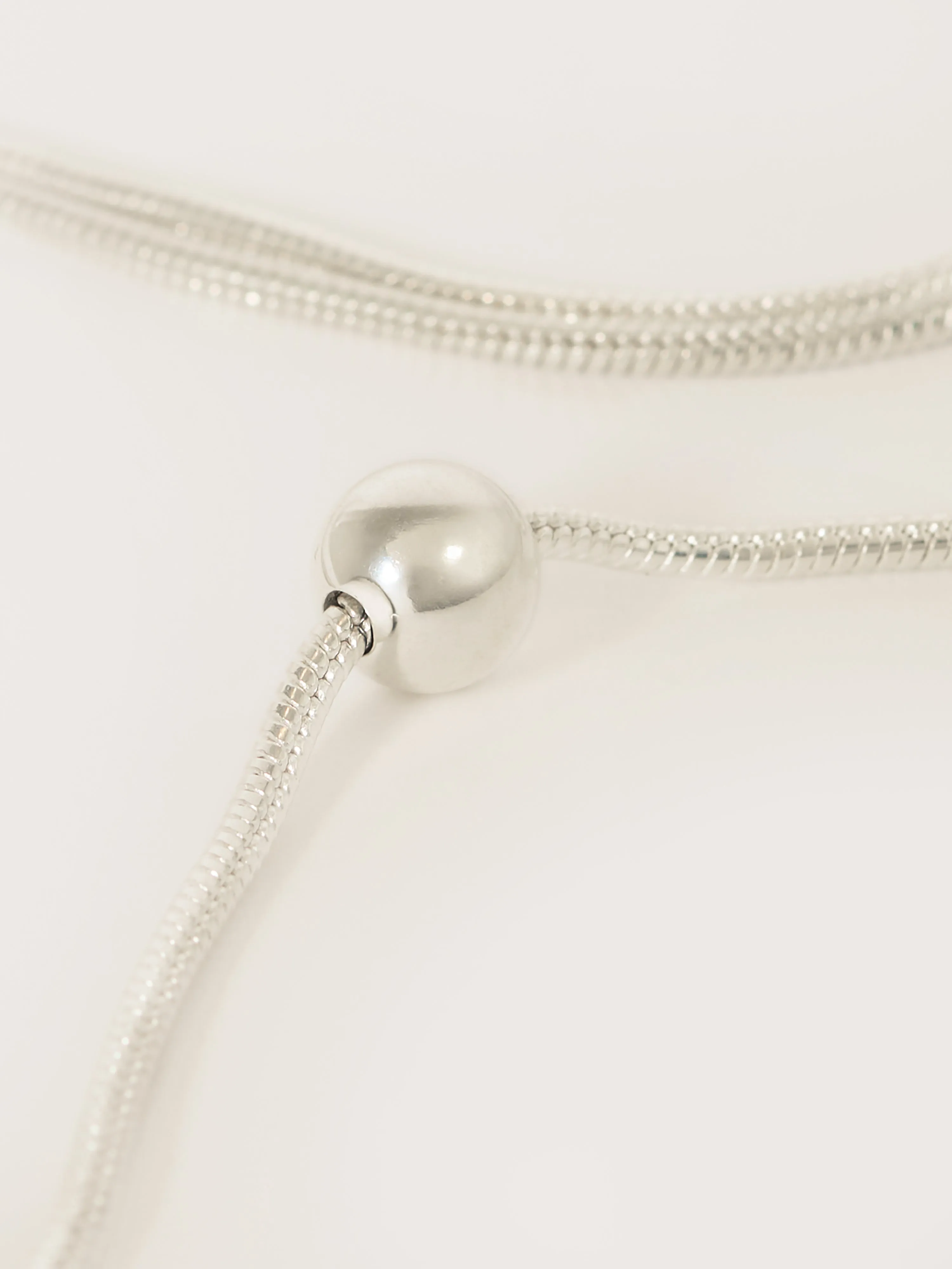 Long Resin Bead Necklace | Silver sold by Jigsaw product image thumbnail 2