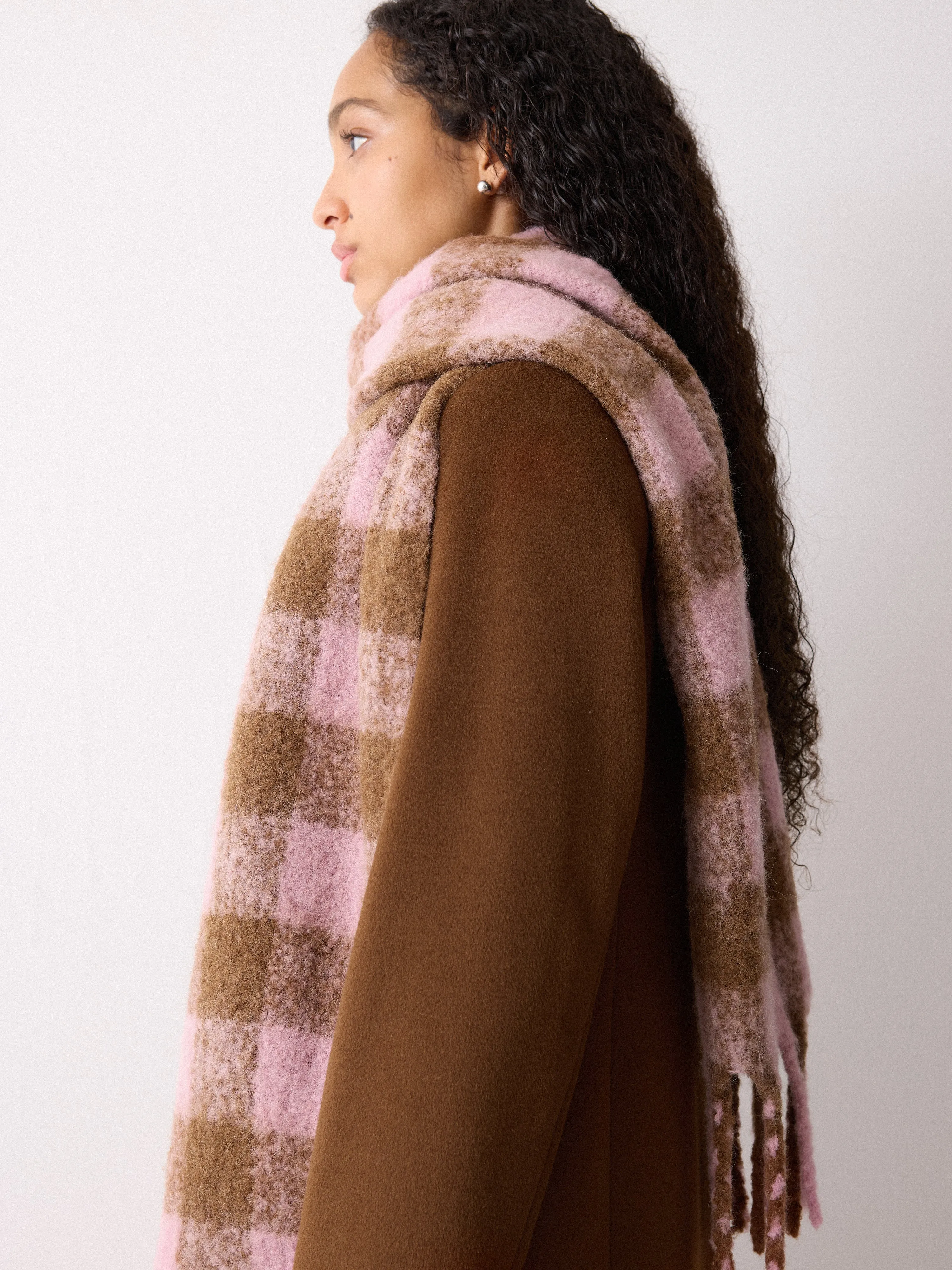 Alpaca Blend Check Scarf | Multi sold by Jigsaw product image thumbnail 2