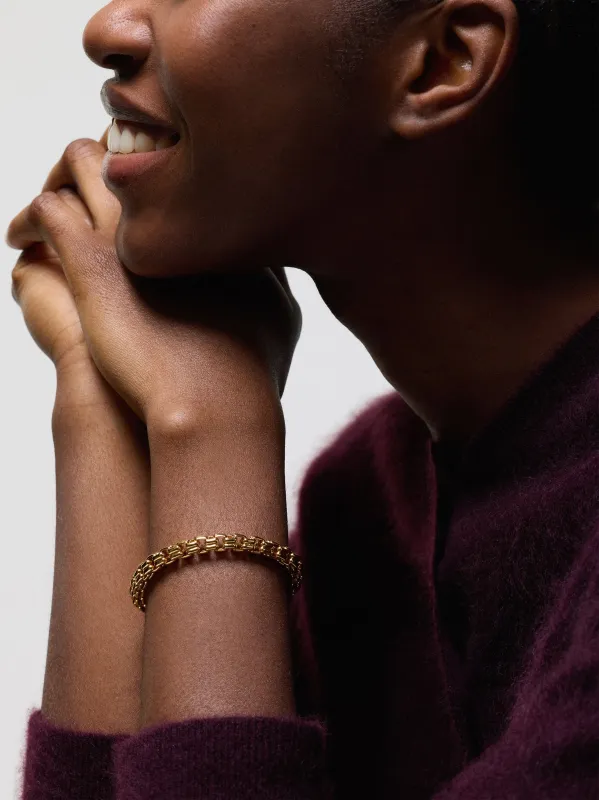 Cube Chain Bracelet | Gold sold by Jigsaw