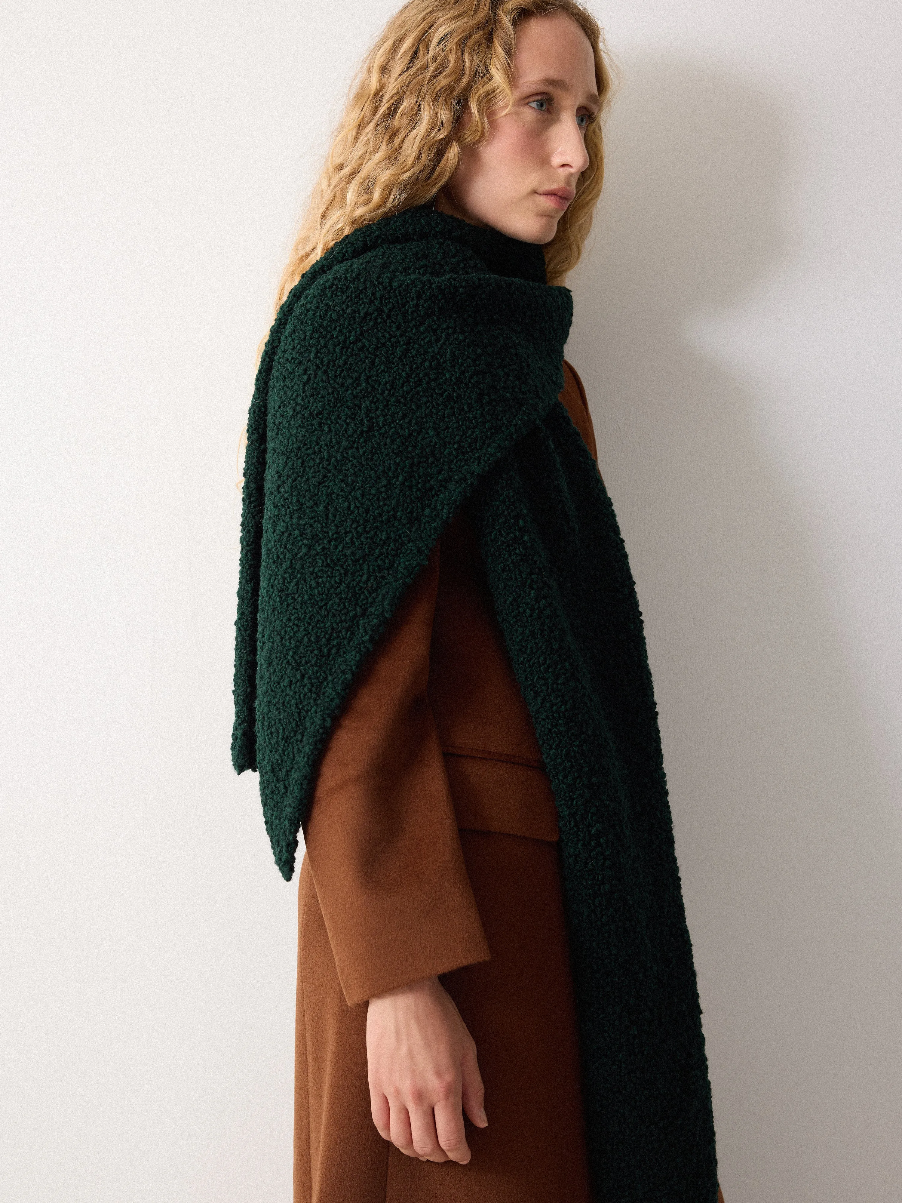 Boucle Scarf | Green sold by Jigsaw product image thumbnail 2