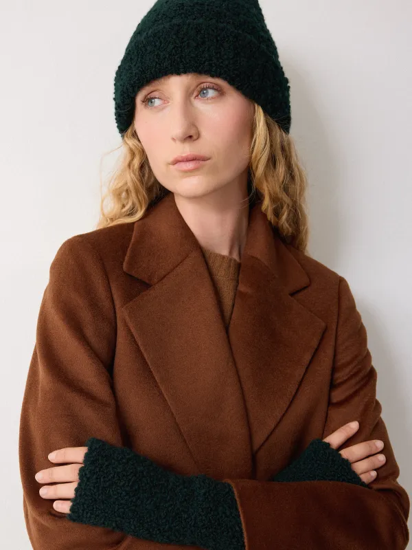 Boucle Mittens | Green sold by Jigsaw