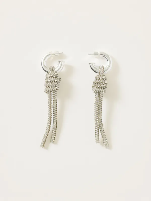 Sparkle Cord Statement Earring | SILVER sold by Jigsaw