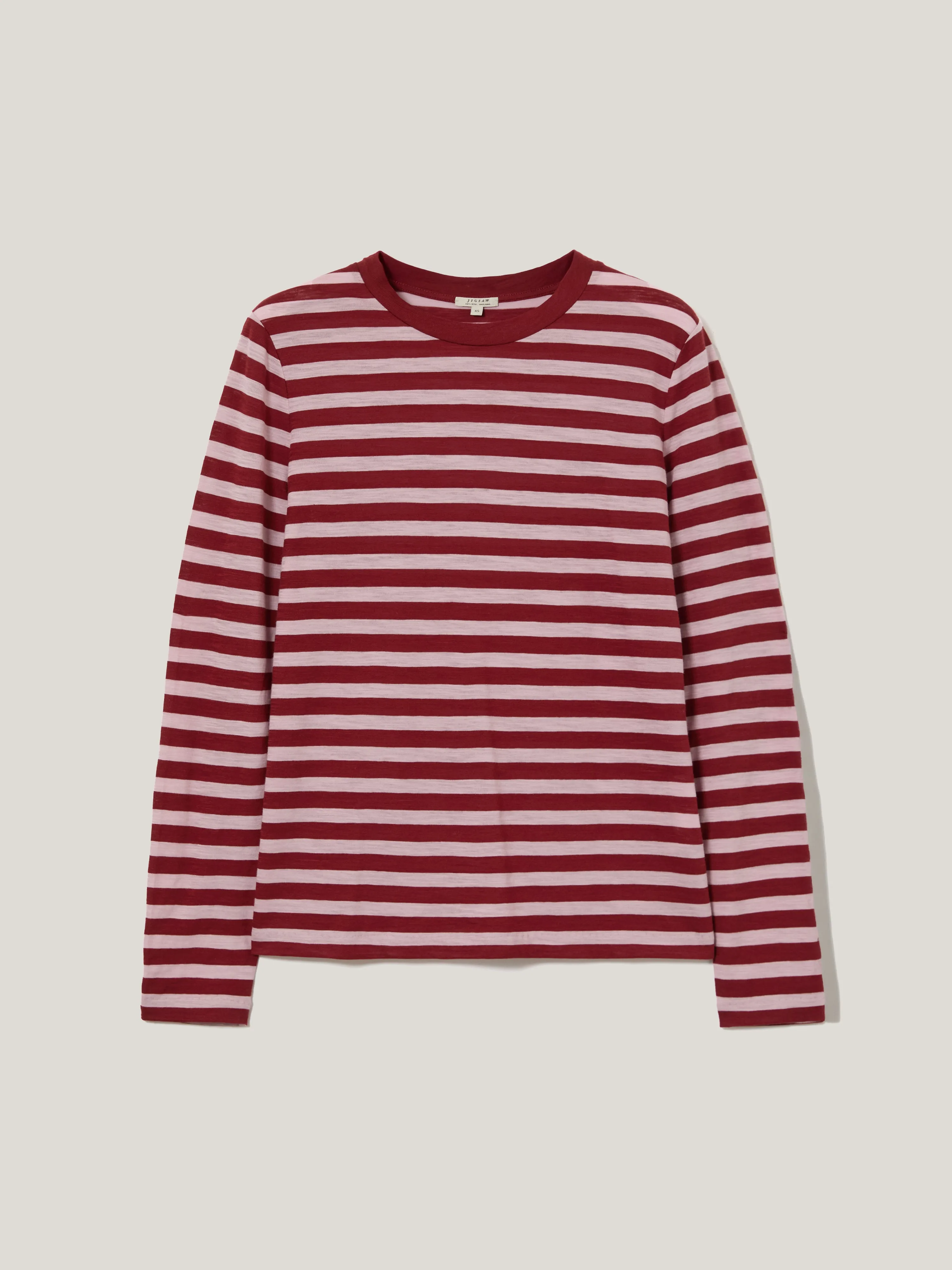 Cotton Stripe Long Sleeve Tee | Pink sold by Jigsaw product image thumbnail 5
