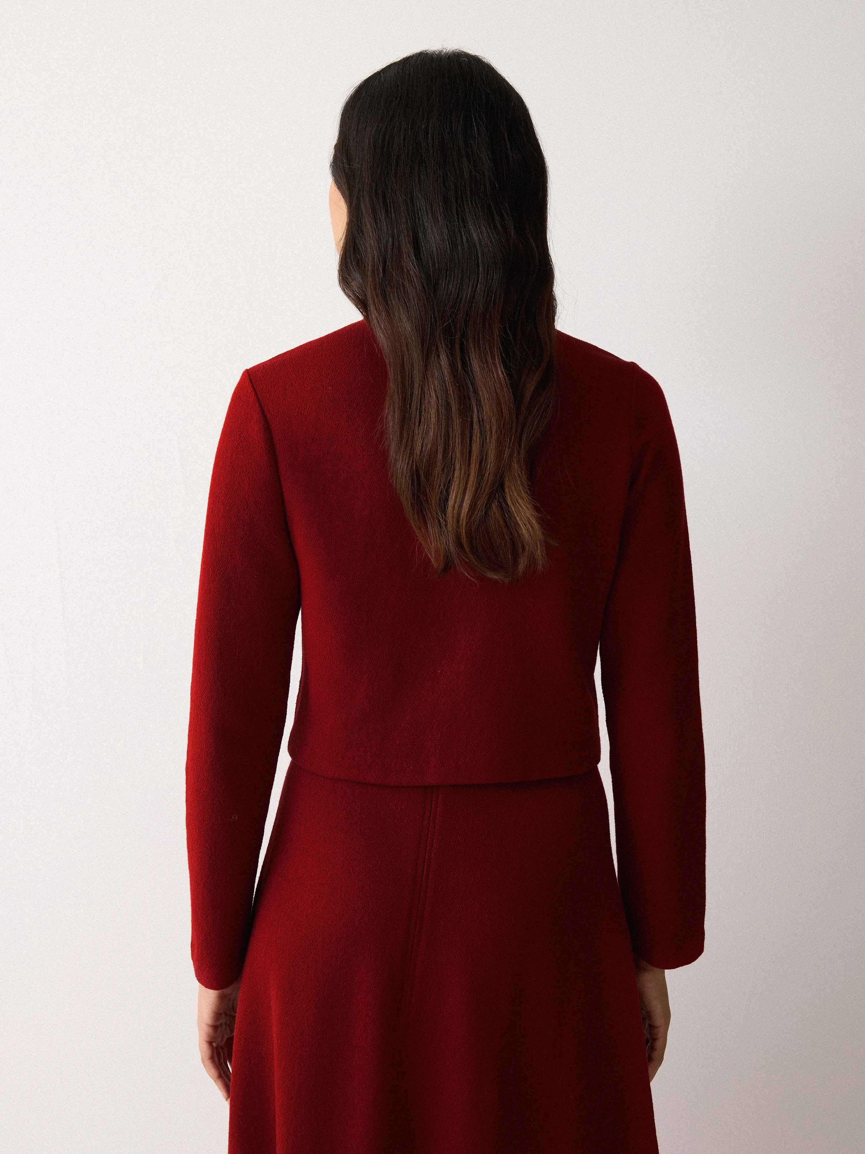 Textured Jersey Cardi Jacket | Red sold by Jigsaw product image thumbnail 4