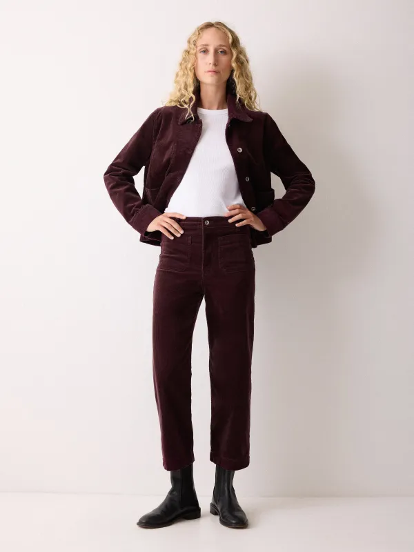 Cord Patch Pocket Jean | Purple sold by Jigsaw