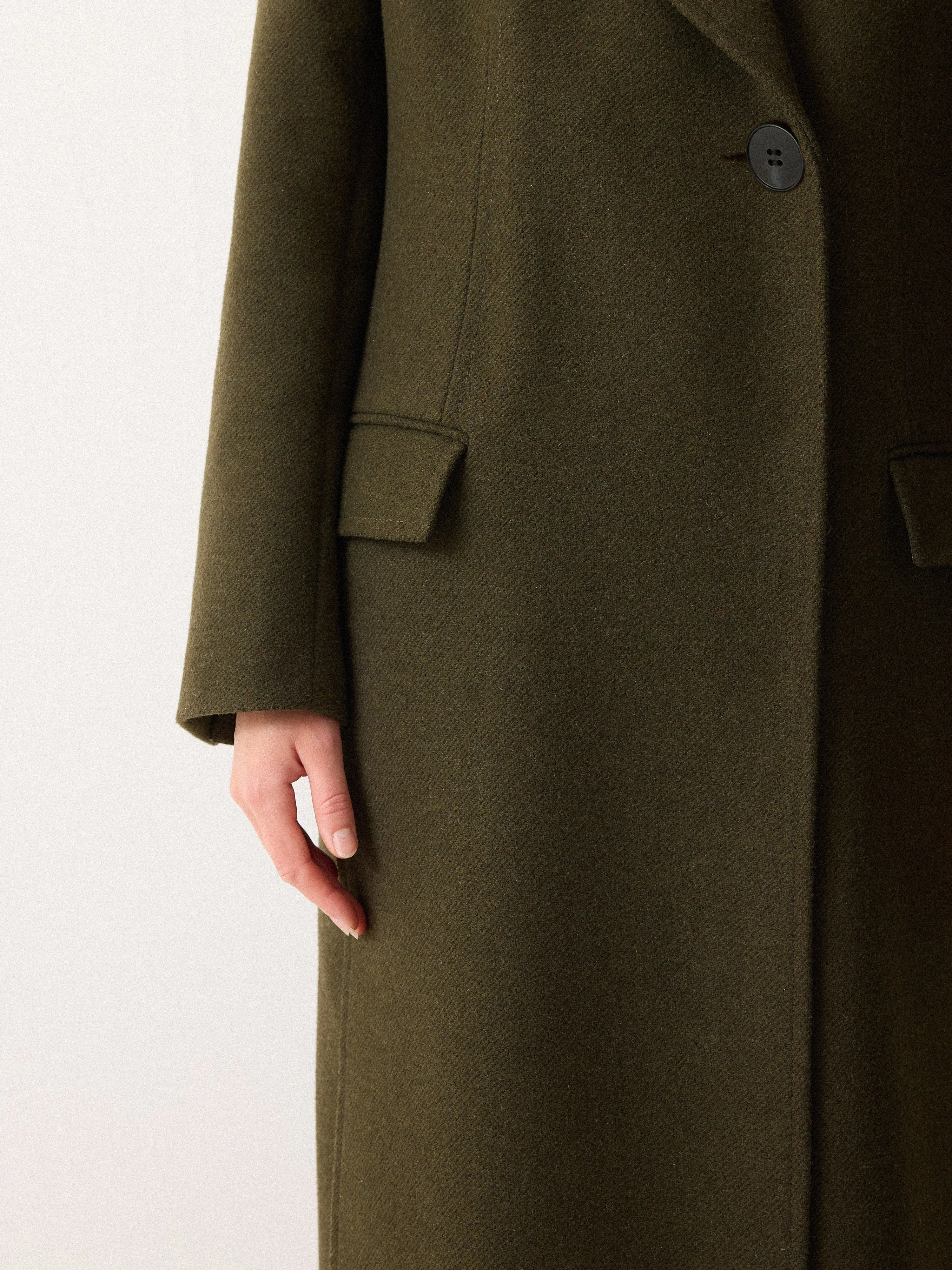 Farringdon Side Split Coat | Khaki sold by Jigsaw product image thumbnail 5