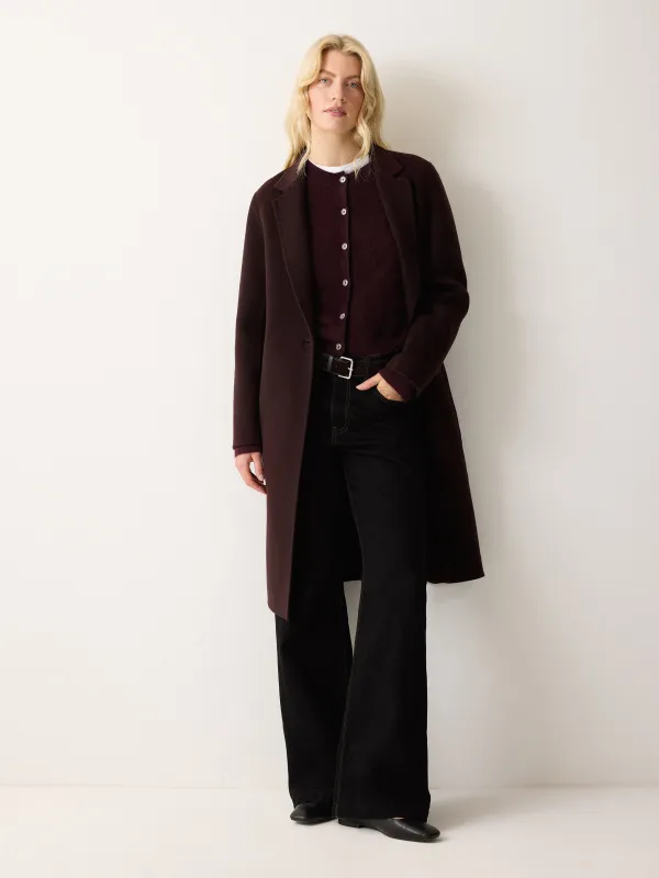 Double Faced Tailored Coat | Brown sold by Jigsaw