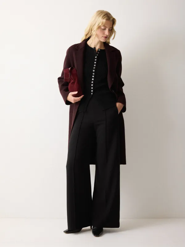 Modern Crepe Wide Leg Trouser | Black sold by Jigsaw